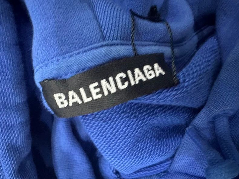 Balenciaga Balenciaga Blue Back Logo Hoodie Size US M / EU 48-50 / 2 - 3 Thumbnail