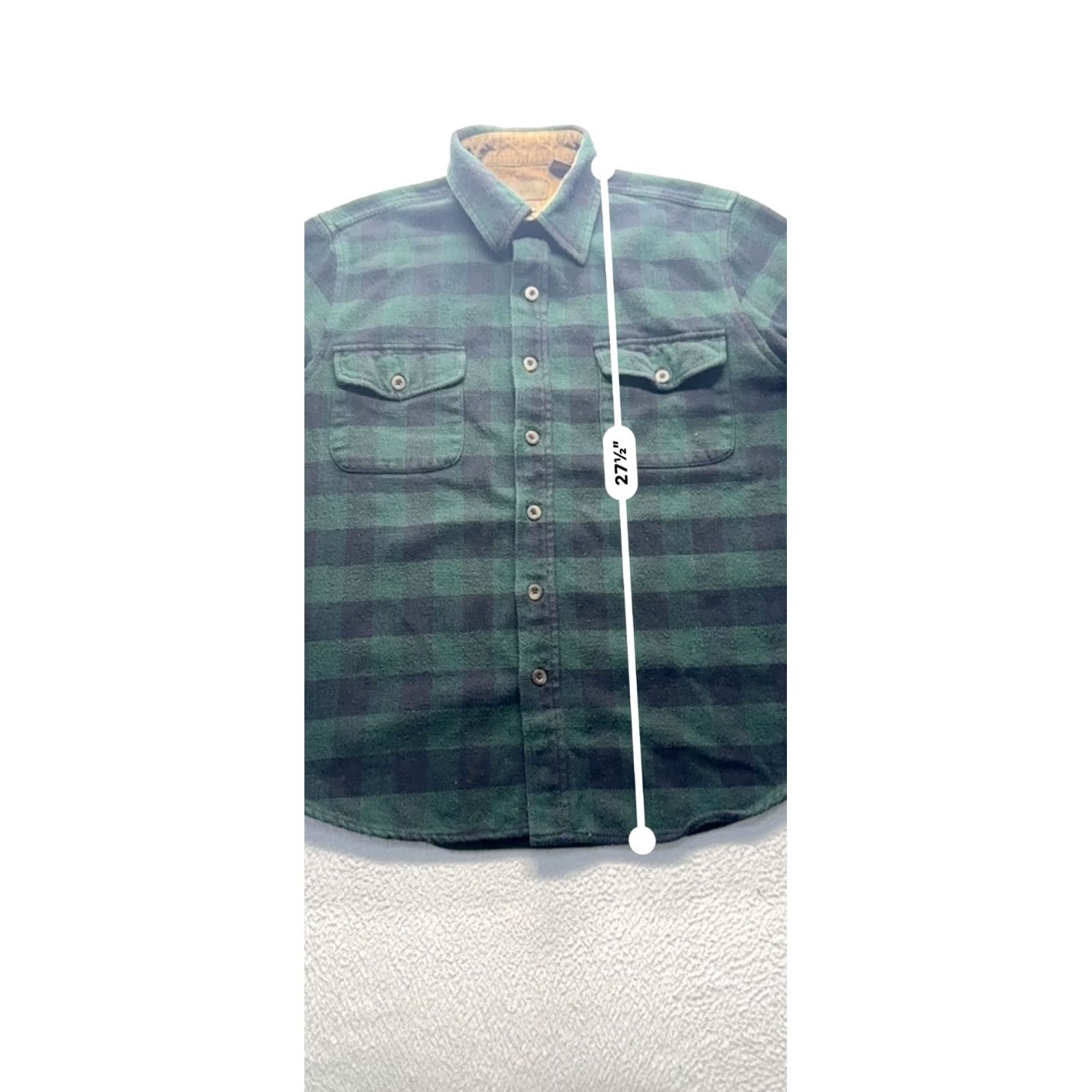 Vintage Marino Bay Shirt Unisex Adults L Green Plaid Heavyweight Flannel Button-Up Long Sleeve Cotton 100% Vintage? Size US L / EU 52-54 / 3 - 6 Thumbnail