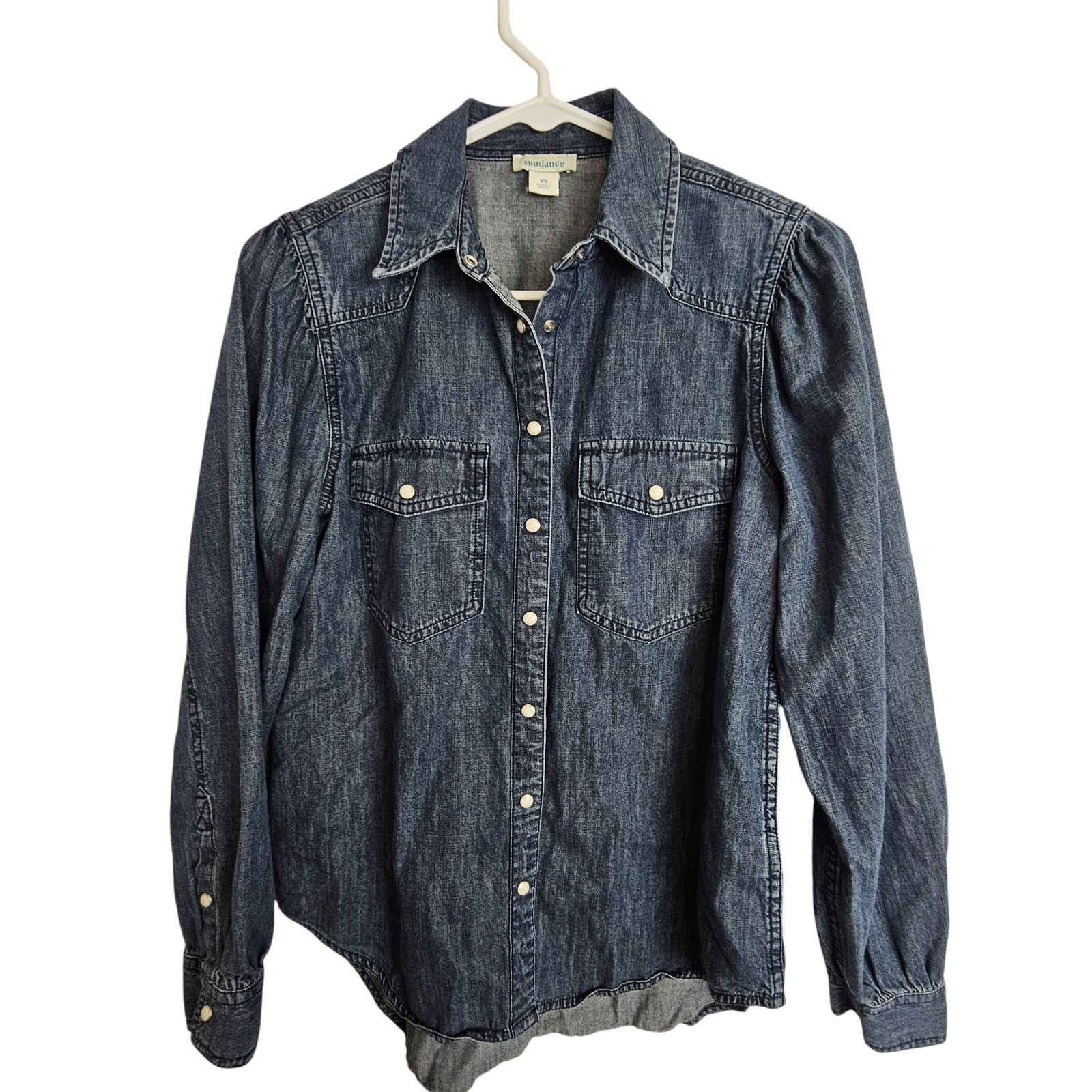 Sundry Sundance Womens Denim Western Shirt Pearl Snap Size XS Size XS / US 0-2 / IT 36-38 - 1 Thumbnail