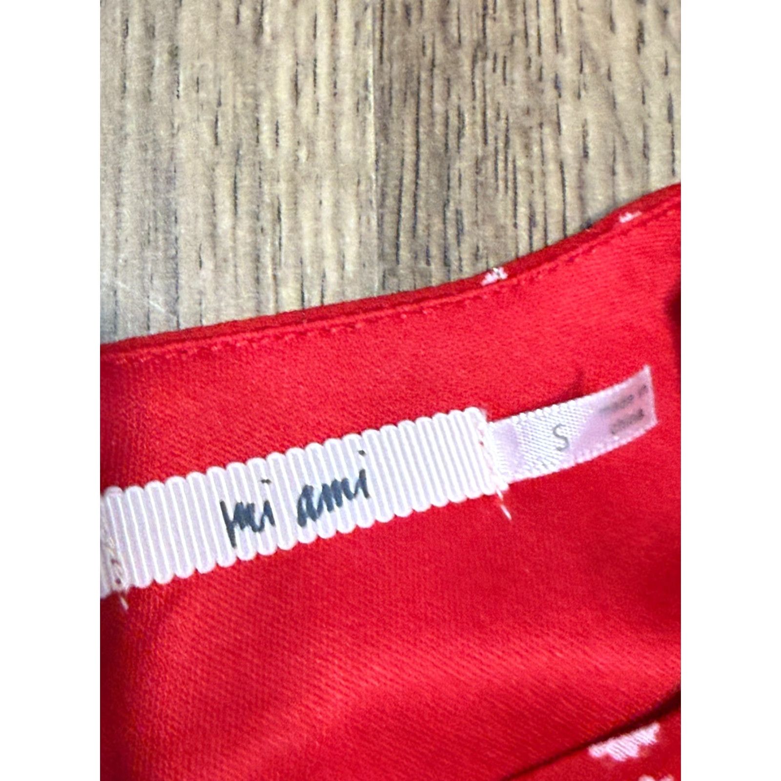 Vintage Mi Ami Dress Women's Size Small Red Floral Long Sleeve Ruffle Size S / US 4 / IT 40 - 5 Thumbnail