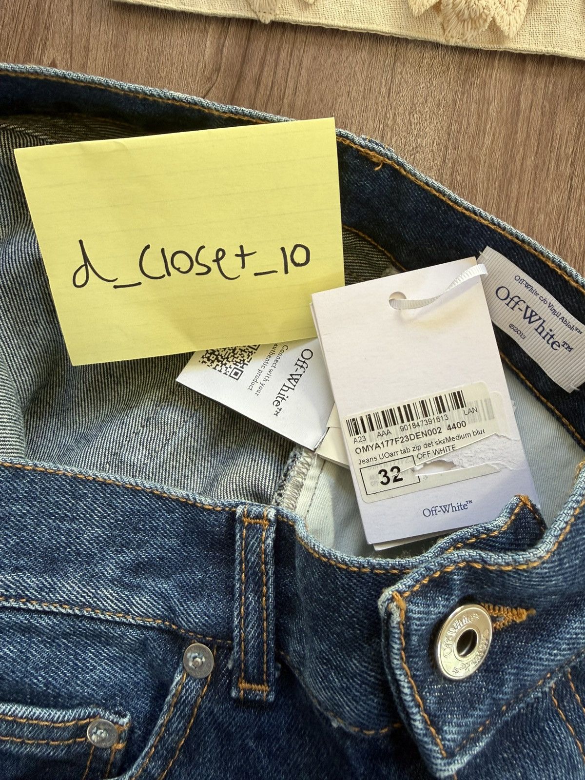 Off-White Off-White Jeans UOarr tab zip Size US 32 / EU 48 - 9 Thumbnail