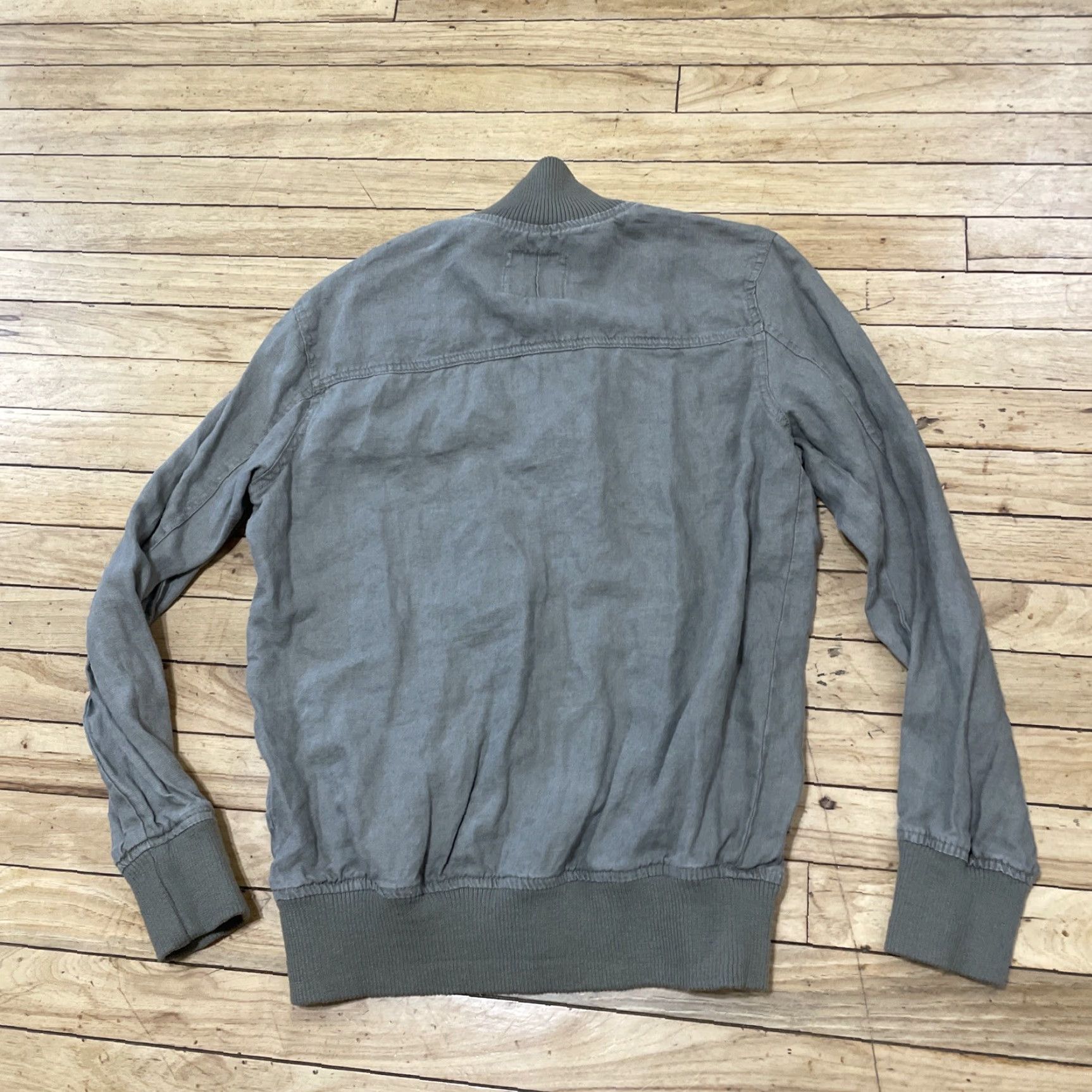 21 Men VINTAGE Flight 21MEN 100% Linen Bomber Jacket Men M Green Army Military Light Layer Shirt Size US M / EU 48-50 / 2 - 2 Thumbnail