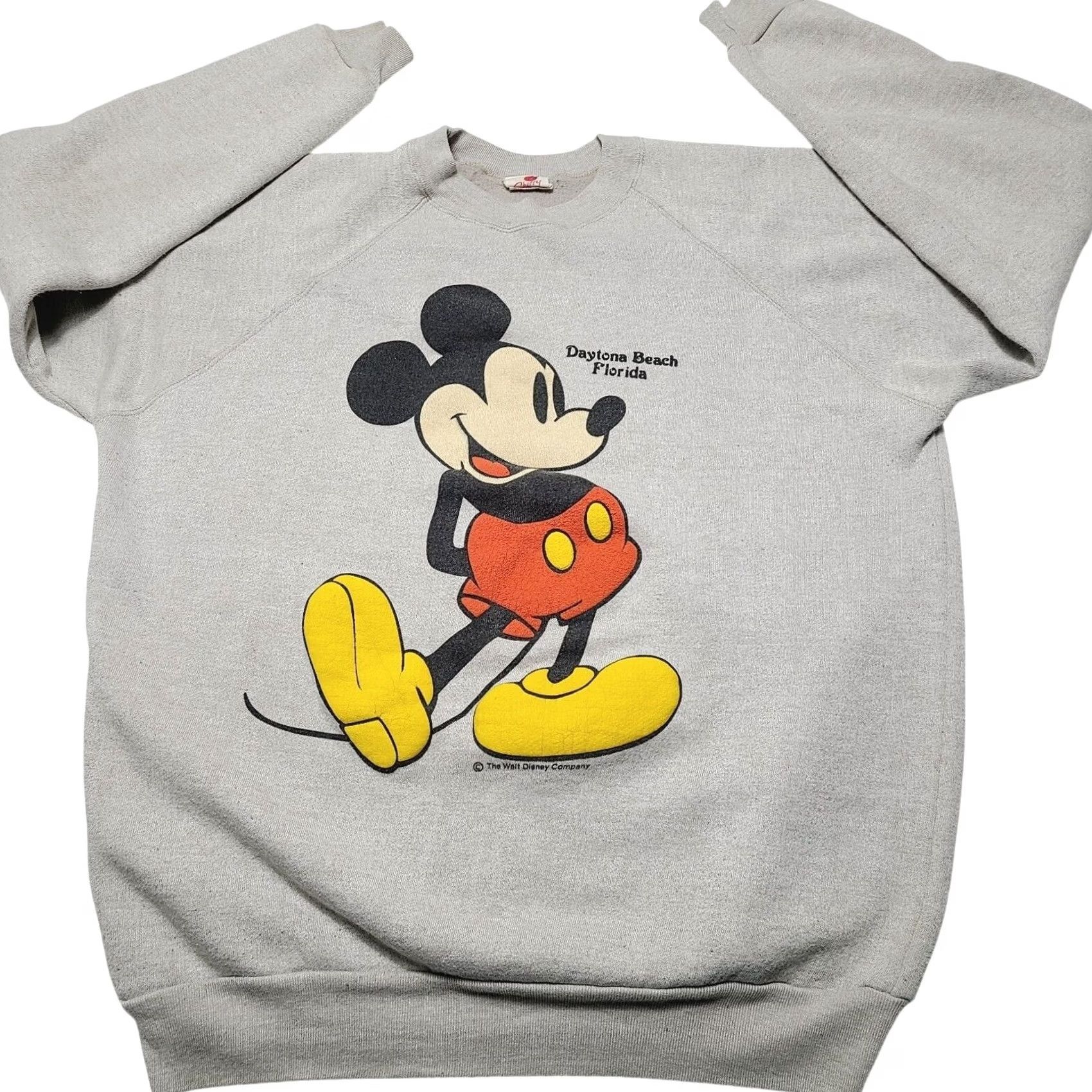 Disney VINTAGE Disney Mickey Mouse Puff Print Graphic Sweatshirt Women’s XL 90s Sherry Gray Crew Neck Sweatshirt Womens Size XL / US 12-14 / IT 48-50 - 2 Thumbnail