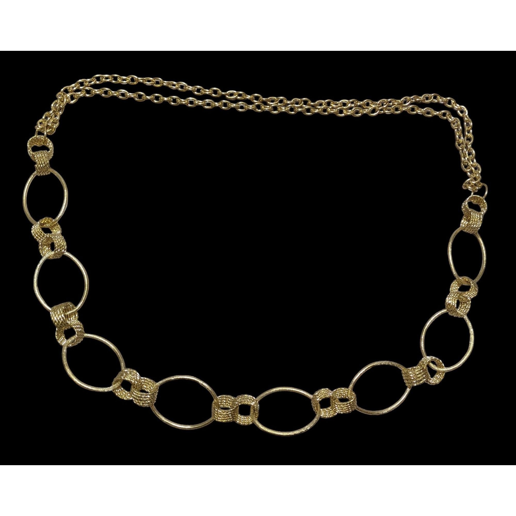 Other Gold Ring Decorative Chain Link Necklace Size ONE SIZE - 1 Thumbnail