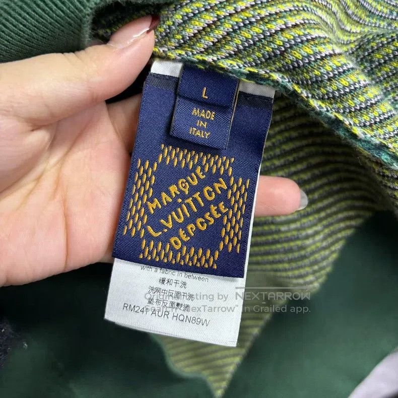 Louis Vuitton Louis Vuitton Newest Green Color Block Pattern Jacquard Cr Size US L / EU 52-54 / 3 - 3 Thumbnail