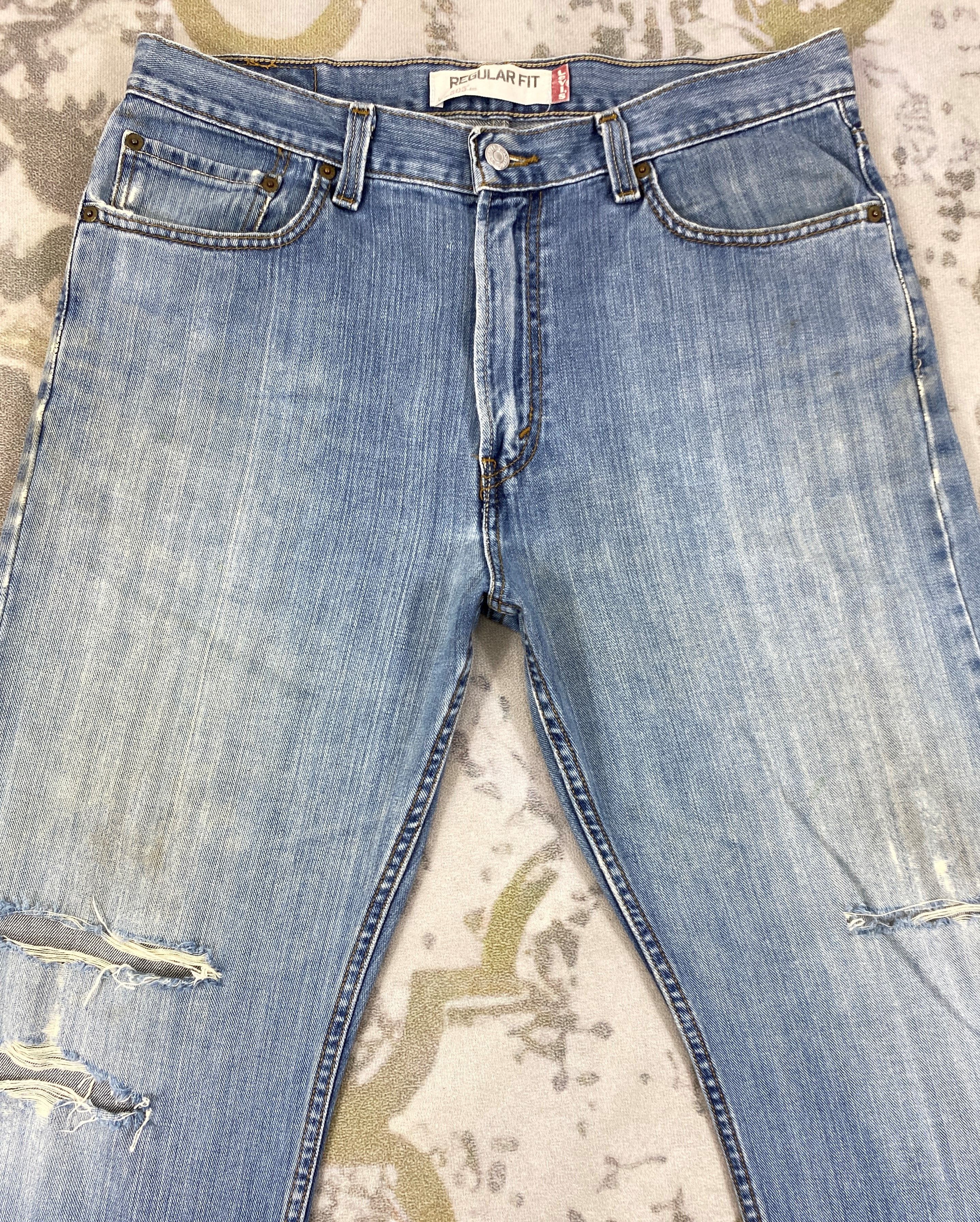 Levi's Distressed Blue Vintage Levi's 505 Jeans 34x30 Denim -JN1732 Size US 34 / EU 50 - 3 Thumbnail
