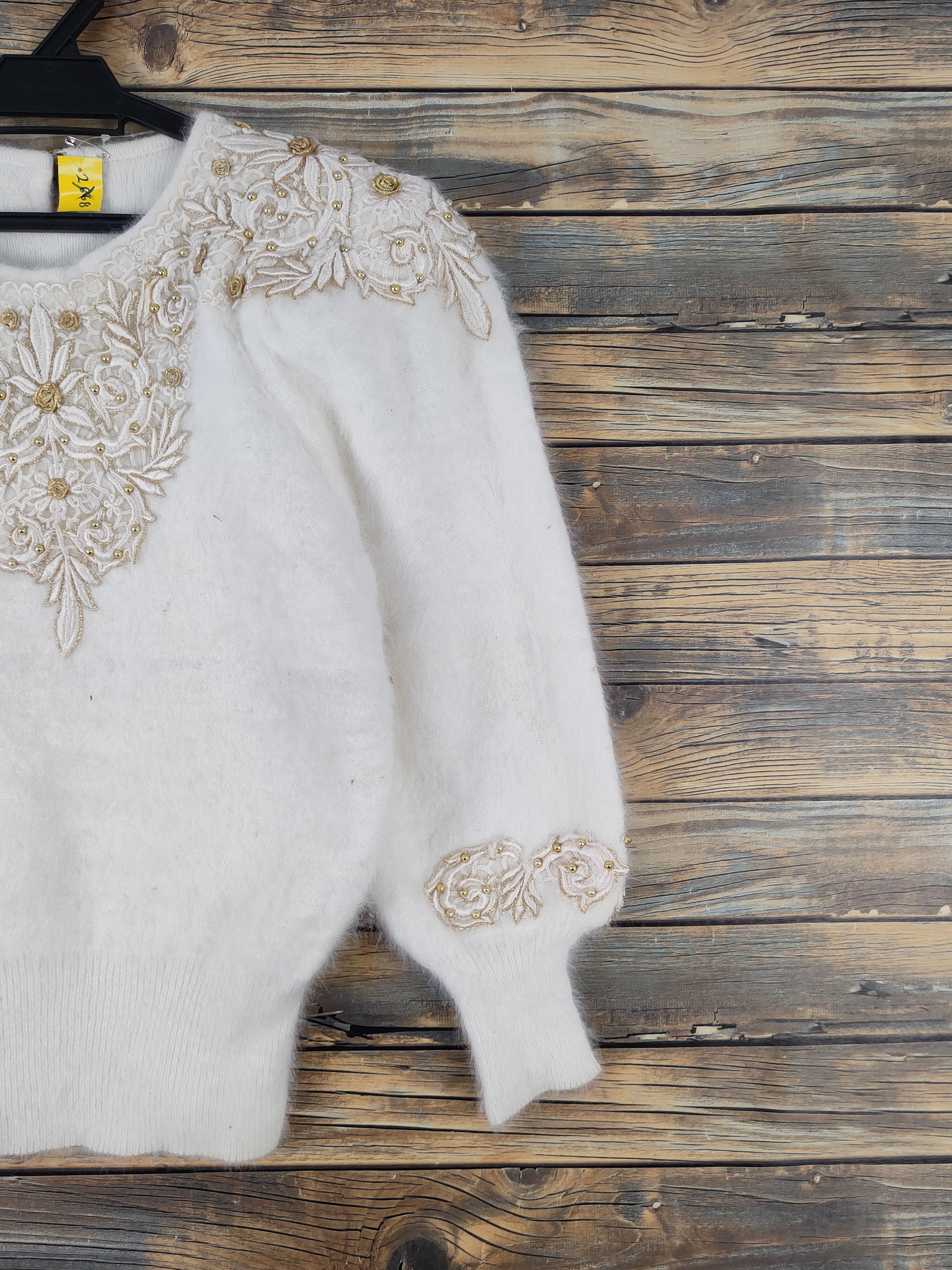Japanese Brand Japanese Brand White Shag Shaggy Fur Mohair Knitwear #W2029 Size S / US 4 / IT 40 - 5 Thumbnail