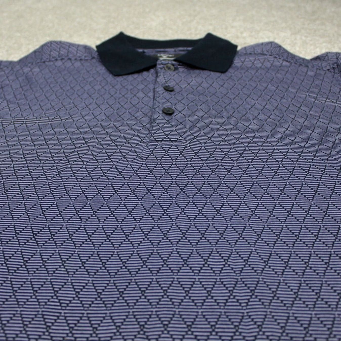 Callaway Callaway Polo Shirt Men M Purple Geometric Contrast Collar S/S 2 Ply Cotton Shirt Polo - Mens Regular Size US M / EU 48-50 / 2 - 4 Thumbnail