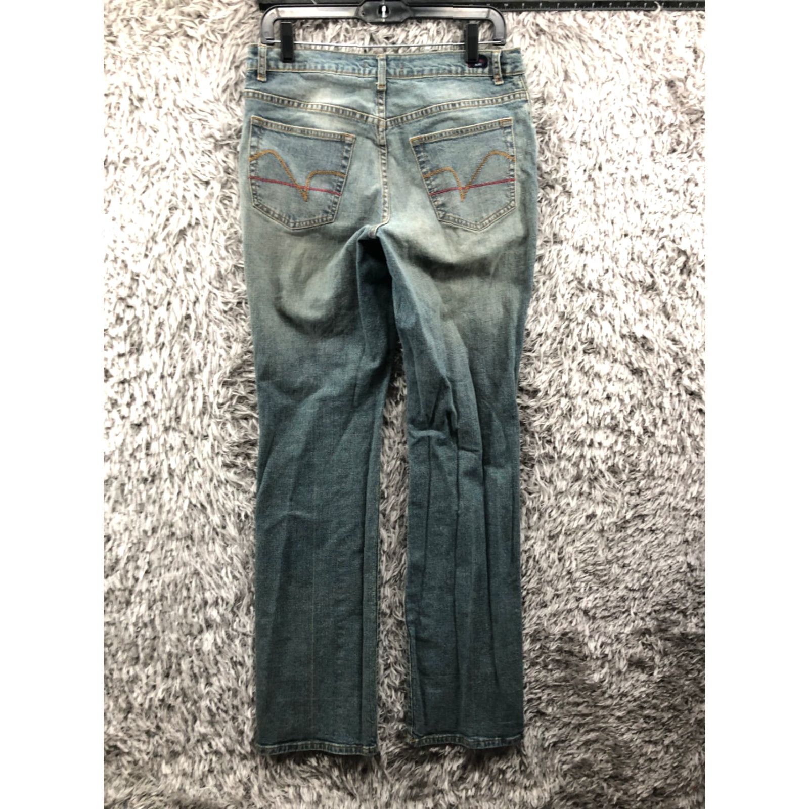 Vintage VIGOSS Jeans Size 13 Juniors Mid Rise Dark Wash Blue Denim Straight Jeans Women 34In Waist 31In Inseam Size 34" / US 12 / IT 48 - 5 Thumbnail