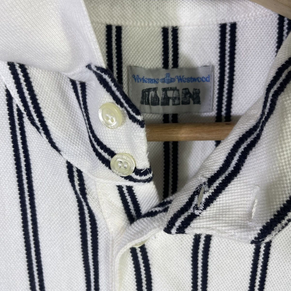 Vivienne Westwood Vivienne Westwood Man Embroidery Stripes Polo Tshirt Size US M / EU 48-50 / 2 - 6 Thumbnail