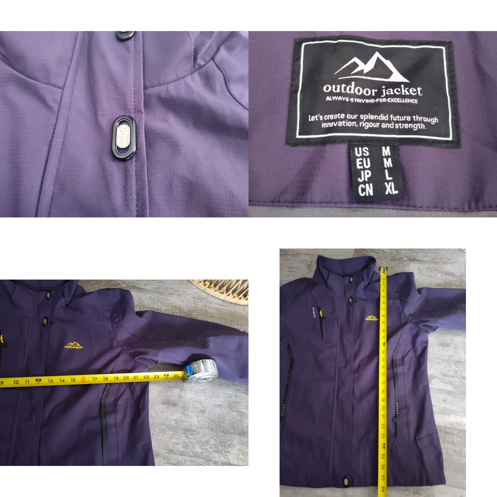 Vintage Outdoor Sport Women's Purple Ski Winter Jacket Oscillator Series Lined Sz M EUC Size M / US 6-8 / IT 42-44 - 8 Thumbnail