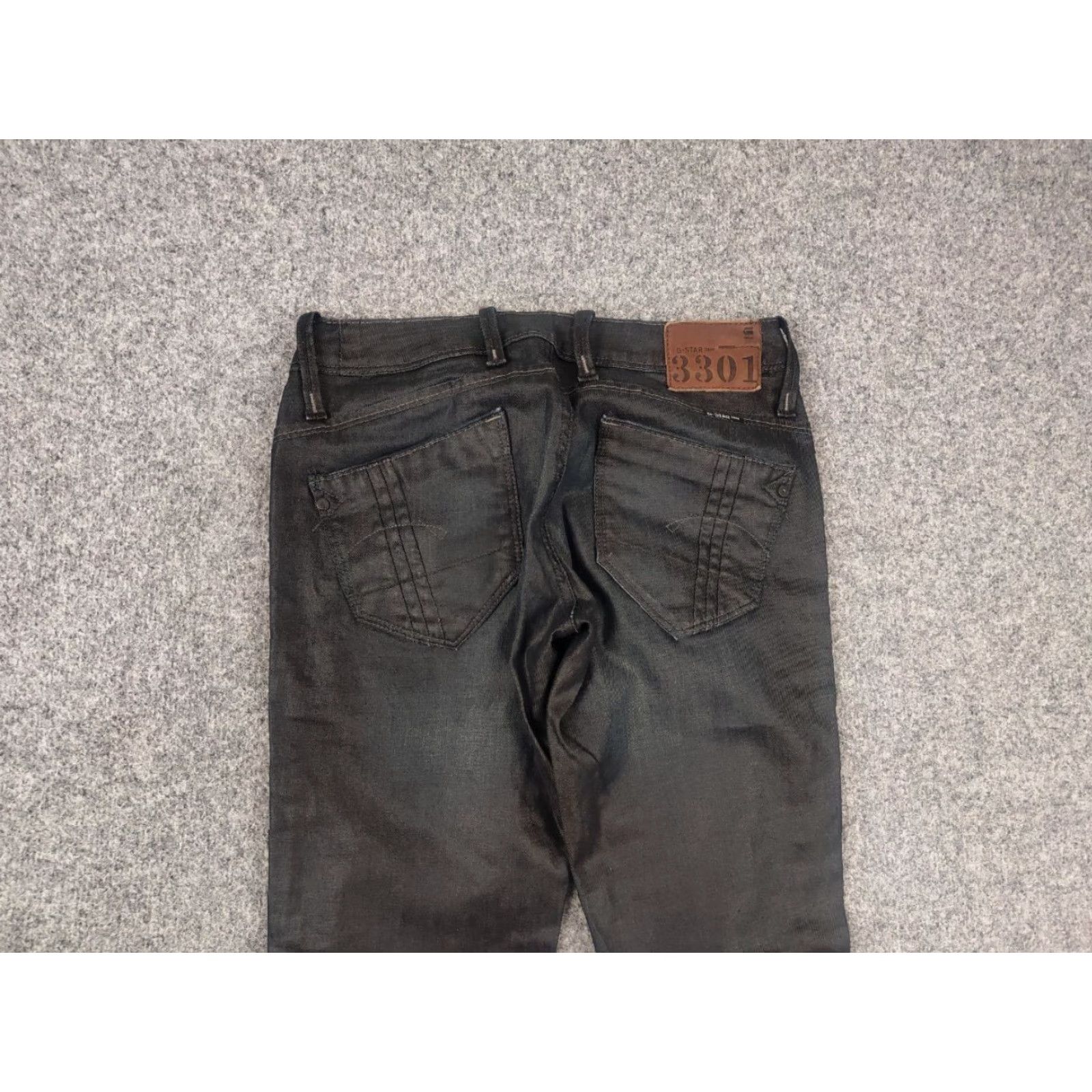 G-Star VINTAGE G-Star Raw Elect Straight Jeans Womens 29 Blue Denim Low 6.5-8.5in 5-Pocket Waxed Raw Wash Stars 90s Y2K Size 29" - 7 Thumbnail
