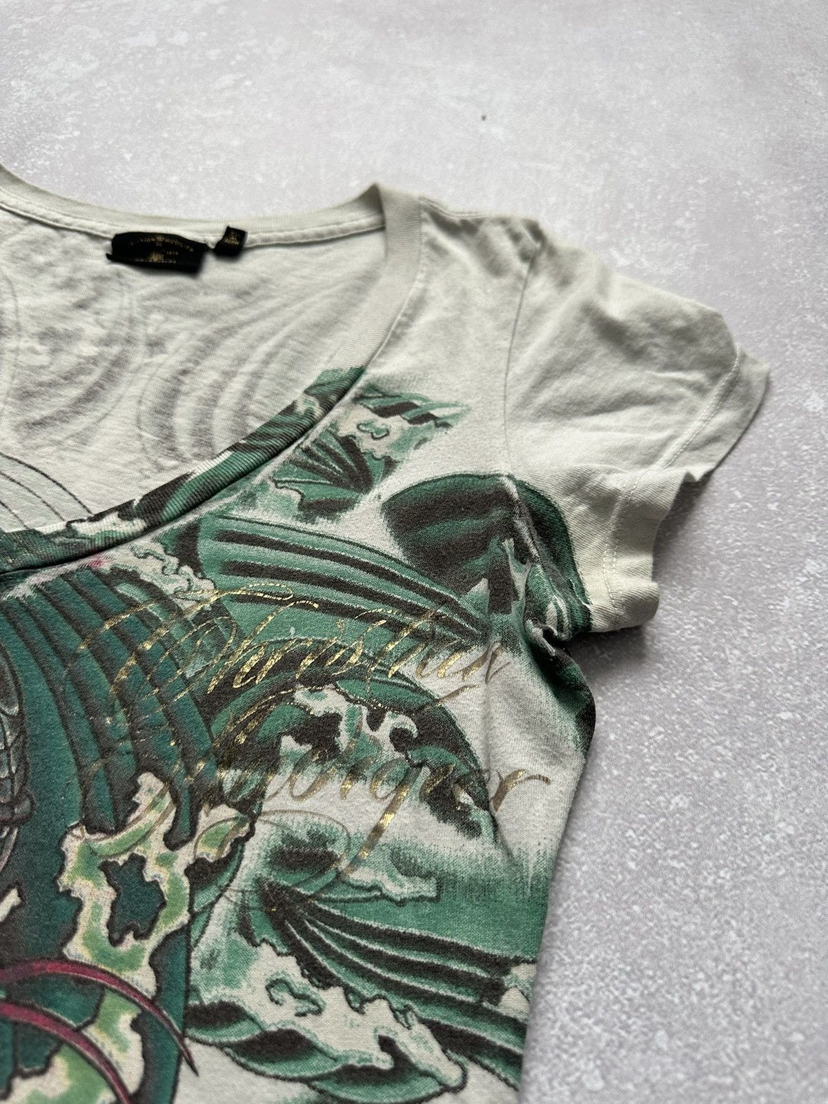 Christian Audigier × Vintage T-shirt Christian Audigier size S Size S / US 4 / IT 40 - 4 Thumbnail