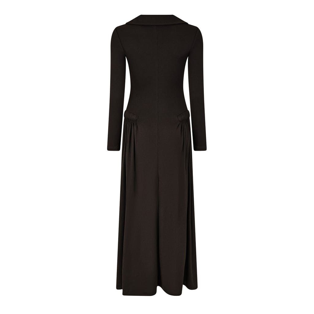 Bottega Veneta Bottega Veneta Long Sleeve Maxi Dress in Neutral Size S / US 4 / IT 40 - 3 Thumbnail