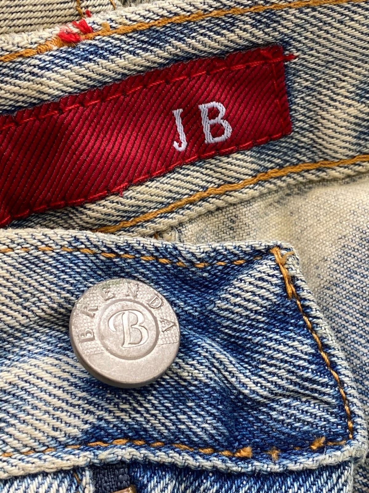 Japanese Brand JB Brenda Acid Wash Distressed Style Boot Cut Jeans Size US 28 / EU 44 - 10 Thumbnail