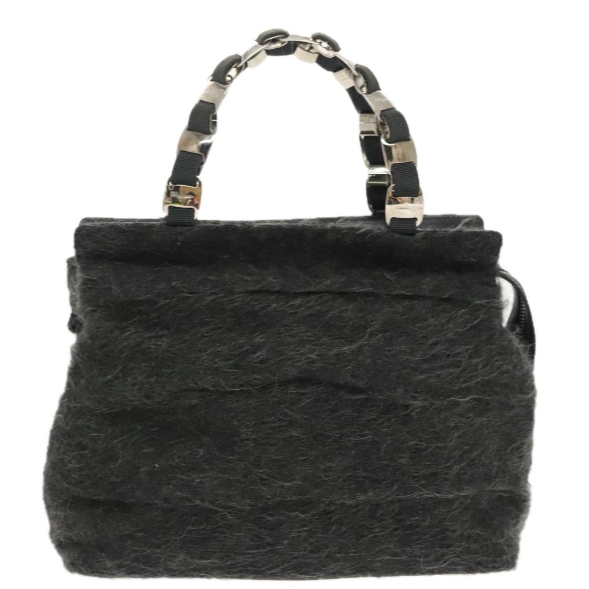 Salvatore Ferragamo Salvatore Ferragamo Hand Bag Wool Gray Silver Size ONE SIZE - 13 Thumbnail