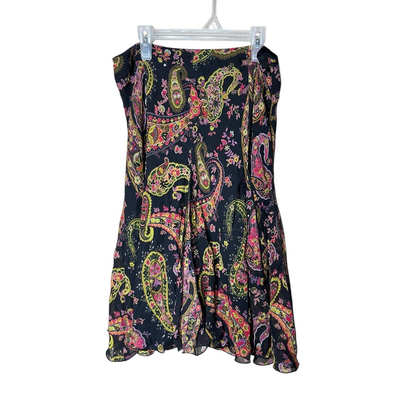 Other Vintage Dana Buchman Silk Paisley Print Skirt Size 10 Size 32" / US 10 / IT 46 - 1 Thumbnail
