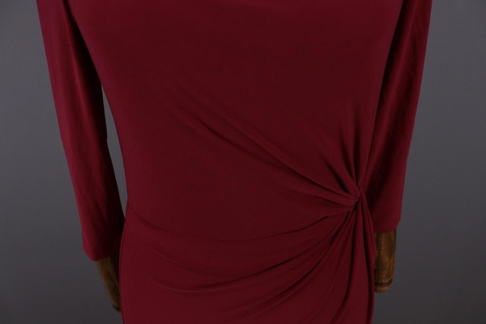 Lauren Ralph Lauren Lauren Ralph Lauren Burgundy Midi Lenght Dress Size 4 Size S / US 4 / IT 40 - 5 Thumbnail