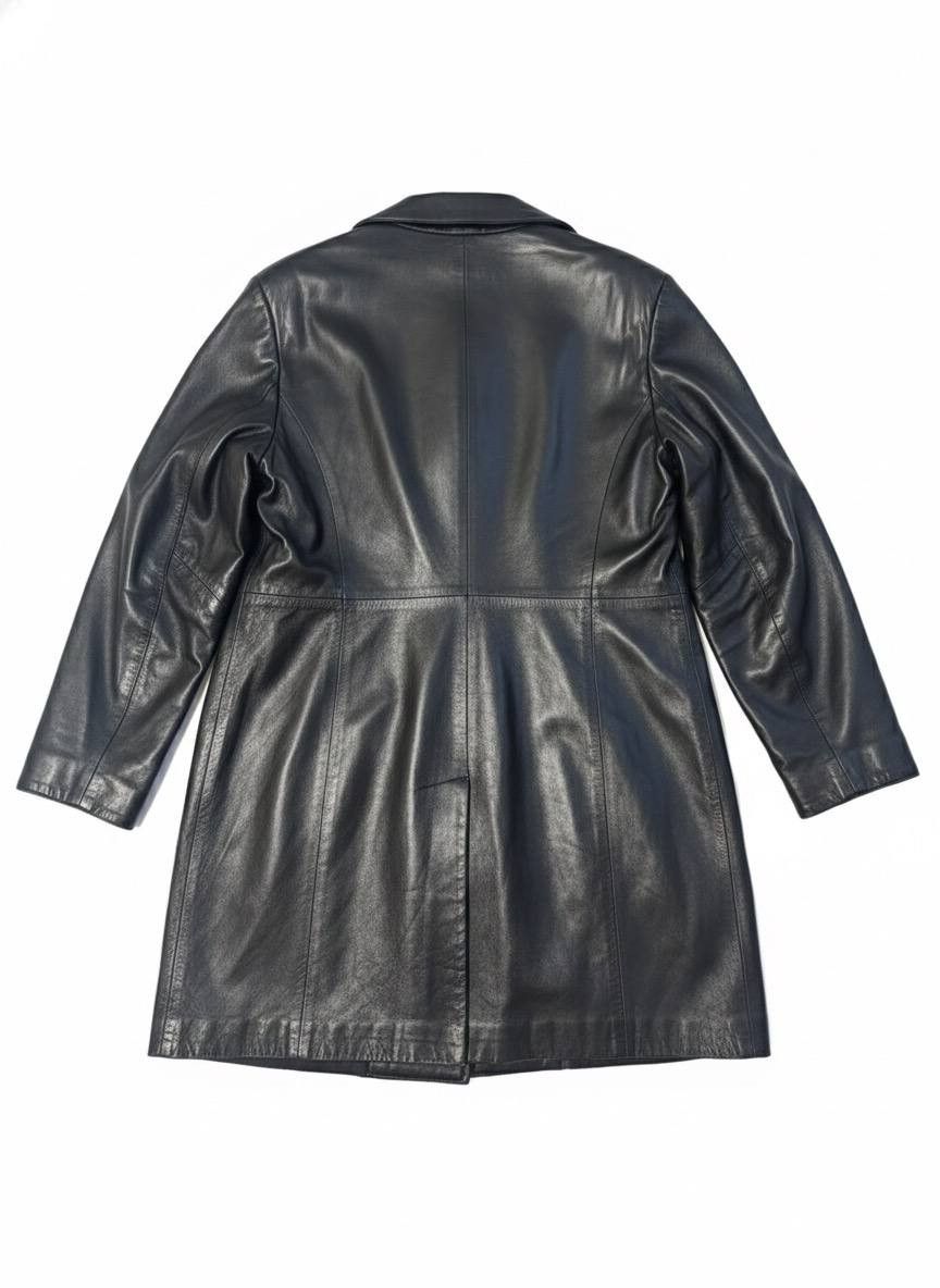 Vintage Vintage Dallas Black Leather Blazer/Coat Vera Lavorazione Size US L / EU 52-54 / 3 - 3 Thumbnail