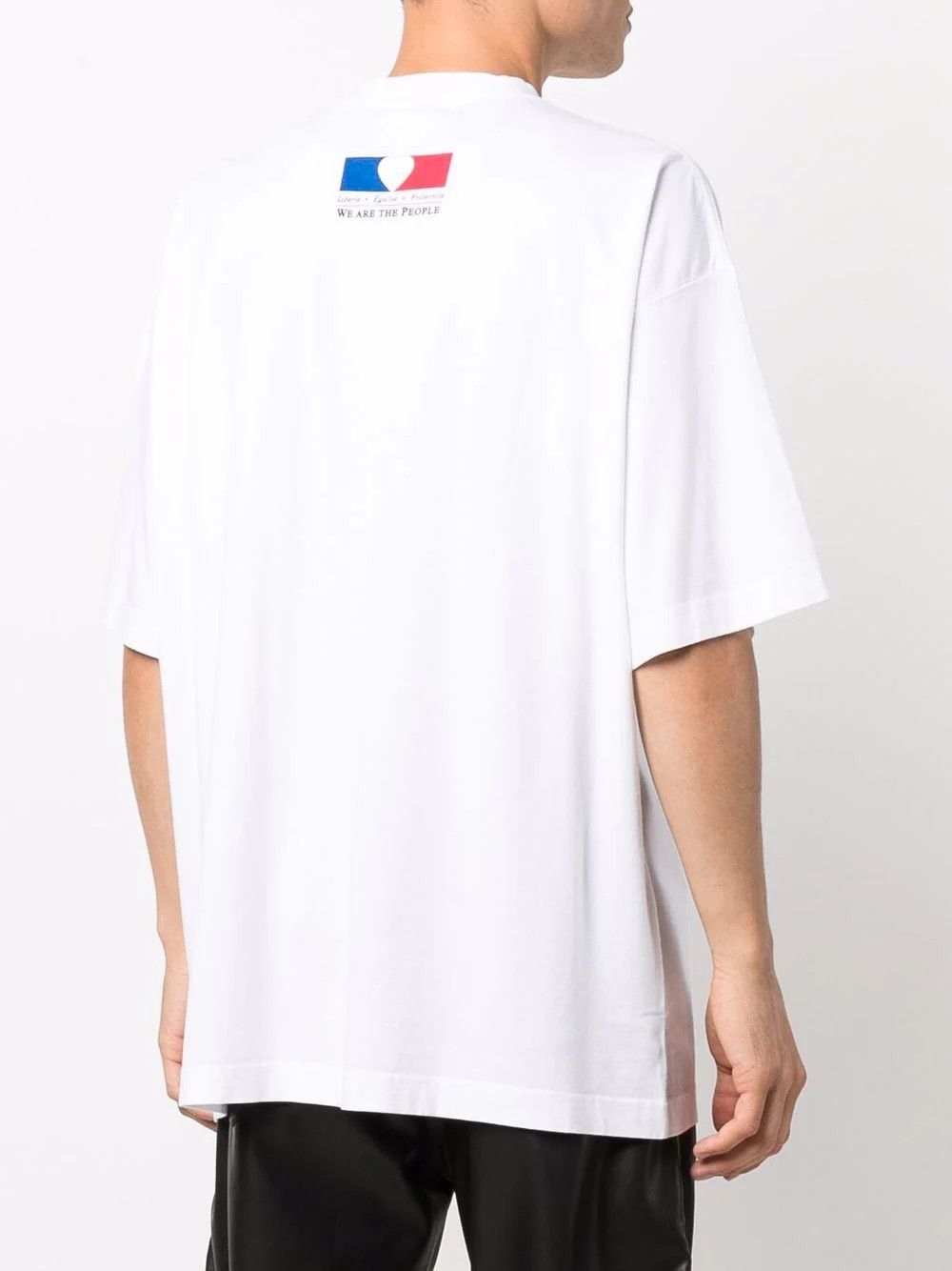 Vetements White We Are The People Heart Oversized T-Shirt Size M / US 6-8 / IT 42-44 - 4 Thumbnail
