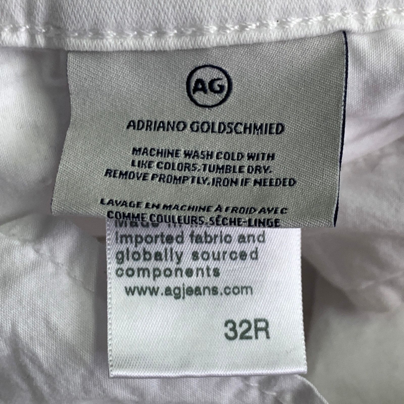 AG Adriano Goldschmied ADRIANO GOLDSCHMIED Size 32 Caden White Cotton Blend Jeans Size 32" / US 10 / IT 46 - 8 Thumbnail