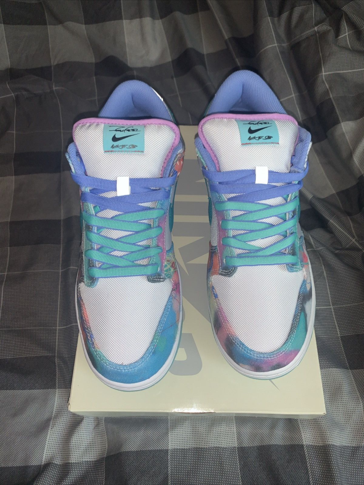 Nike Nike Sb Dunk low Futura Laboratories Bleached Aqua Size US 10.5 / EU 43-44 - 9 Thumbnail