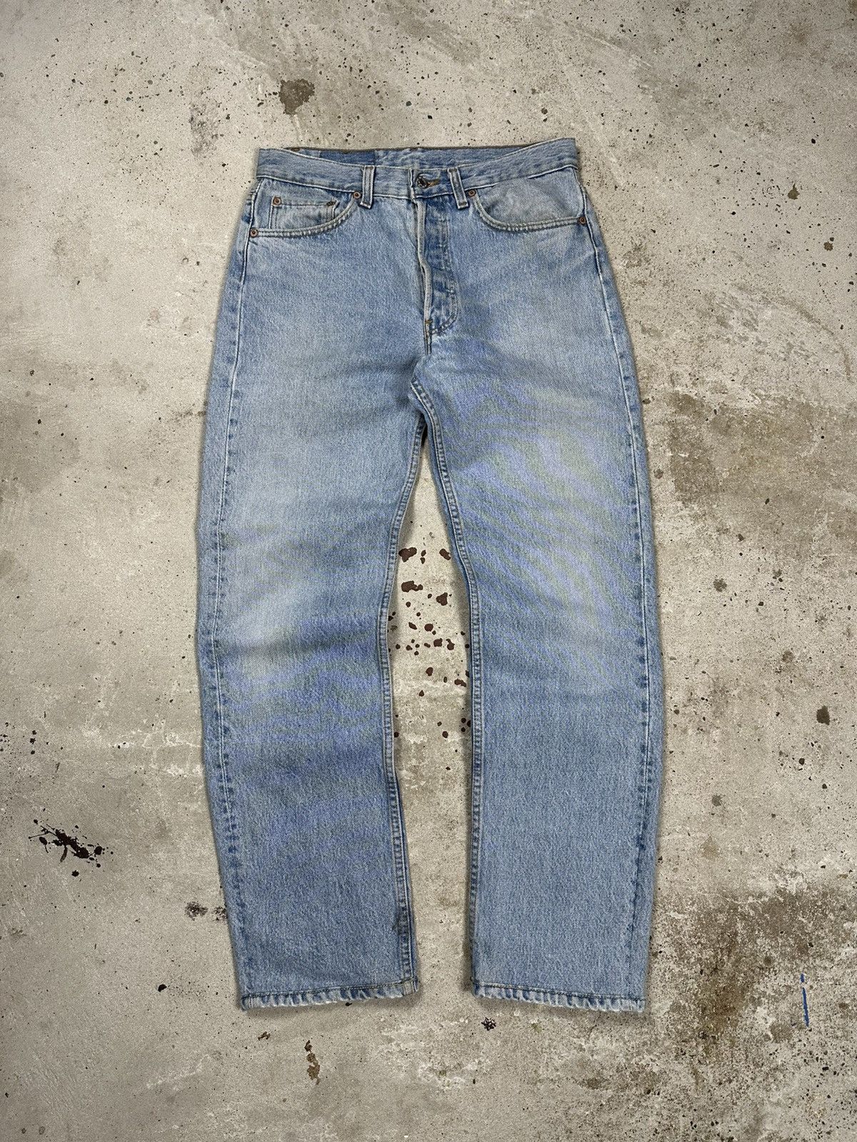 Levi's Vintage 1992 Levi’s 501 Blue Jeans Denim Pants 90s made usa Size US 30 / EU 46 - 2 Thumbnail