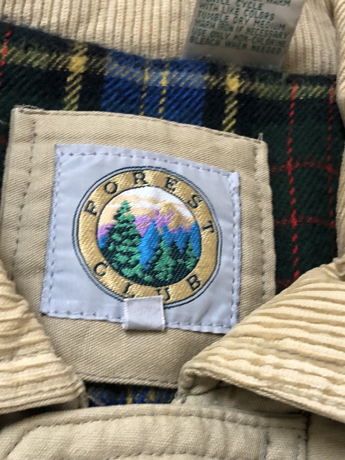 Vintage Vintage Forest Club Jacket Corduroy Collar Plaid Lined 90s Size US L / EU 52-54 / 3 - 9 Thumbnail