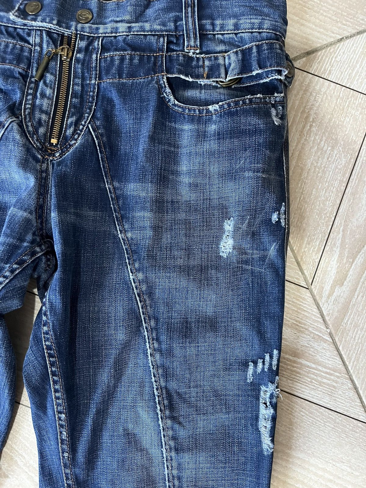 Roberto Cavalli Rare 2000s Cavalli distressed denim pants Size US 33 - 4 Thumbnail