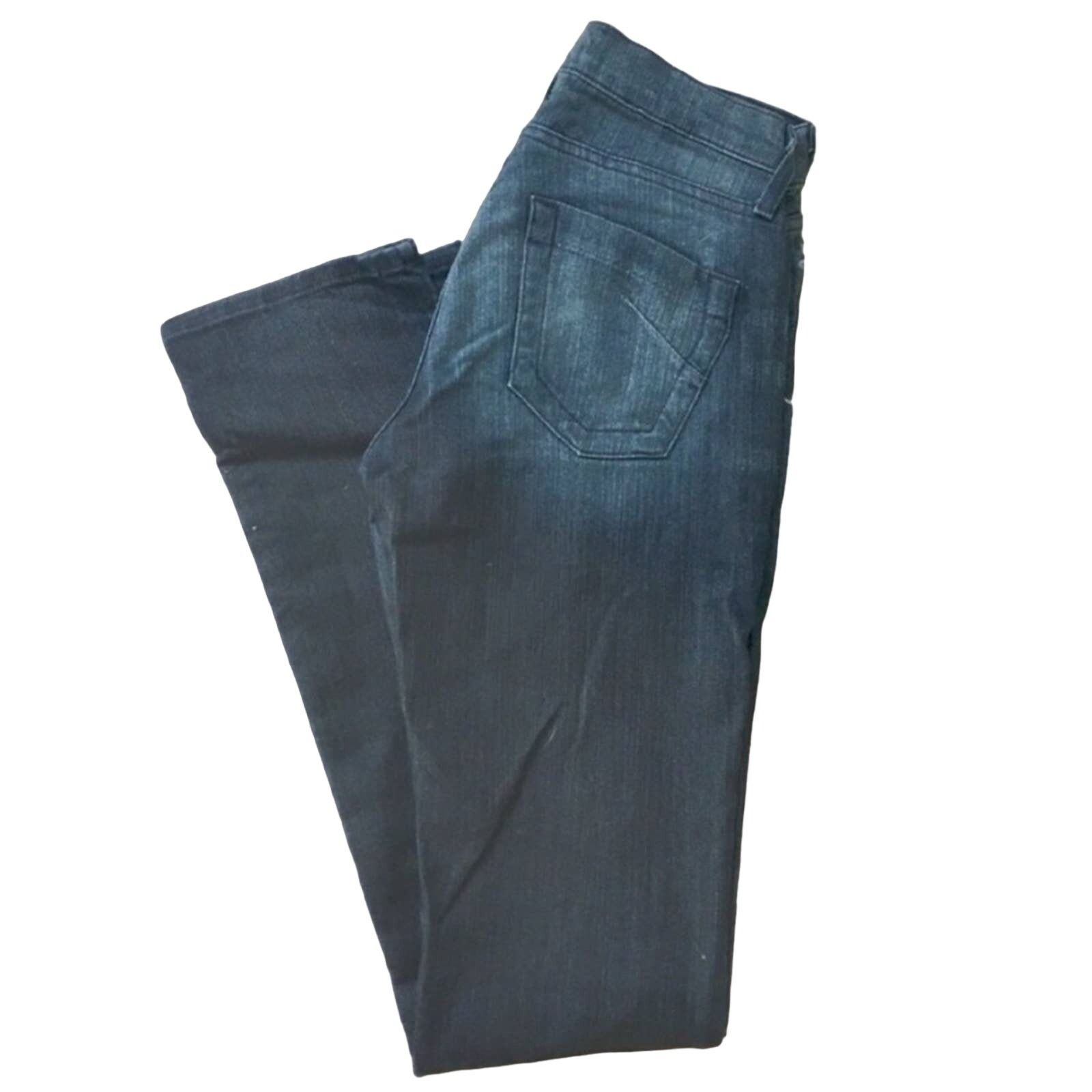 Anthropologie James Jeans Dark Wash High Rise Straight Leg Denim Jeans 27 Size 27" / US 4 / IT 40 - 5 Thumbnail