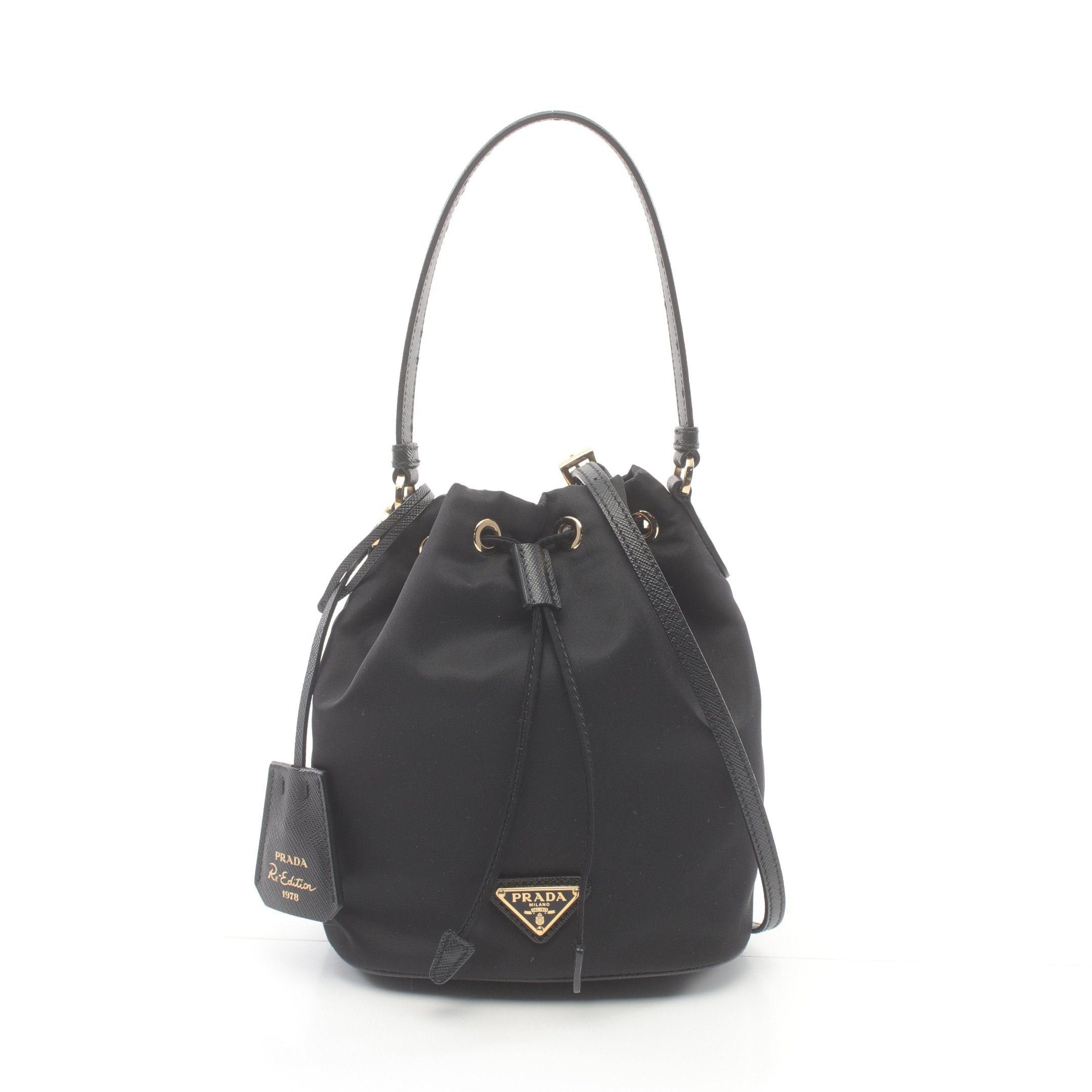 Prada Prada Re-Edition 1978 Handbag Nylon Saffiano Leather Black Size ONE SIZE - 1 Thumbnail