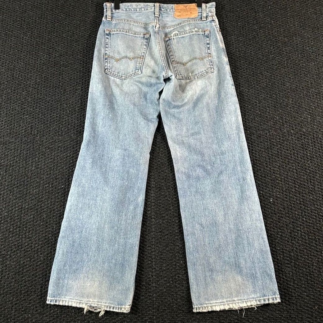 American Eagle Outfitters VINTAGE American Eagle Outfitters Women Jeans Light Wash Distressed Knee Flare Leg 26x28 Women Blue Wide-Leg 26 Womens Jeans Flare Size 26" / US 2 / IT 38 - 4 Thumbnail