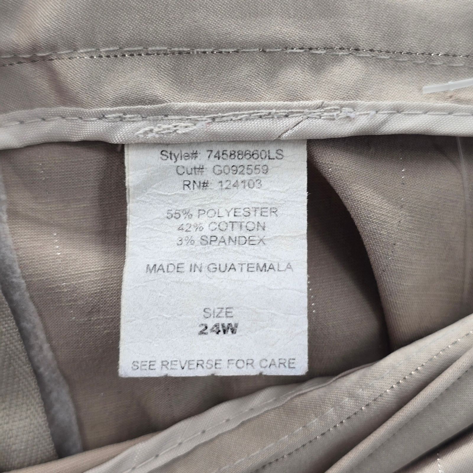 Other Tan Silver Stripe Pencil Zip Slit Stretch Skirt Plus 24W Size 24" / US 00 / IT 34 - 6 Thumbnail