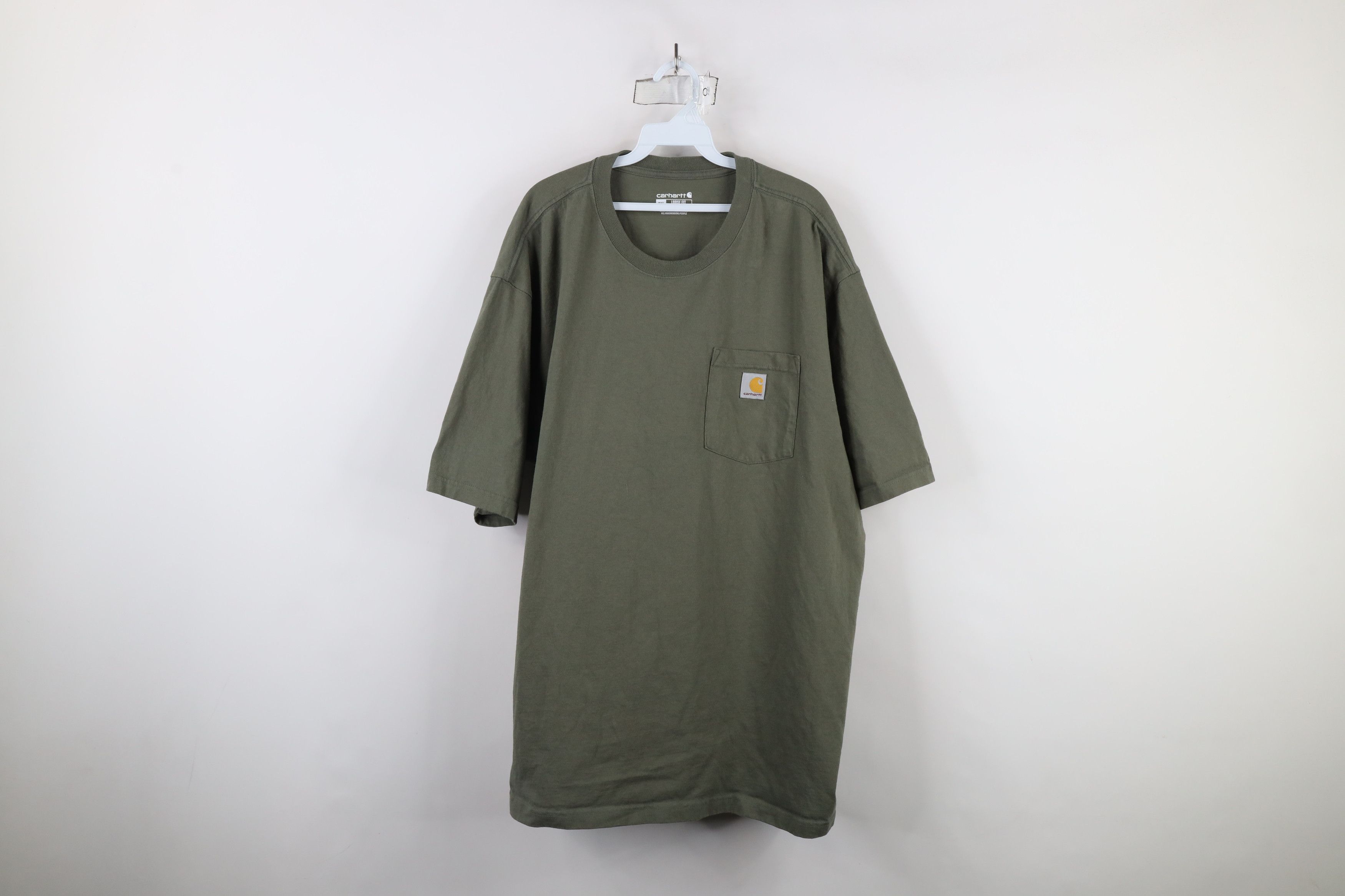 Carhartt × Vintage Vintage Y2K Carhartt Fit Short Sleeve Pocket T-Shirt Green Size US XXL / EU 58 / 5 - 1 Thumbnail