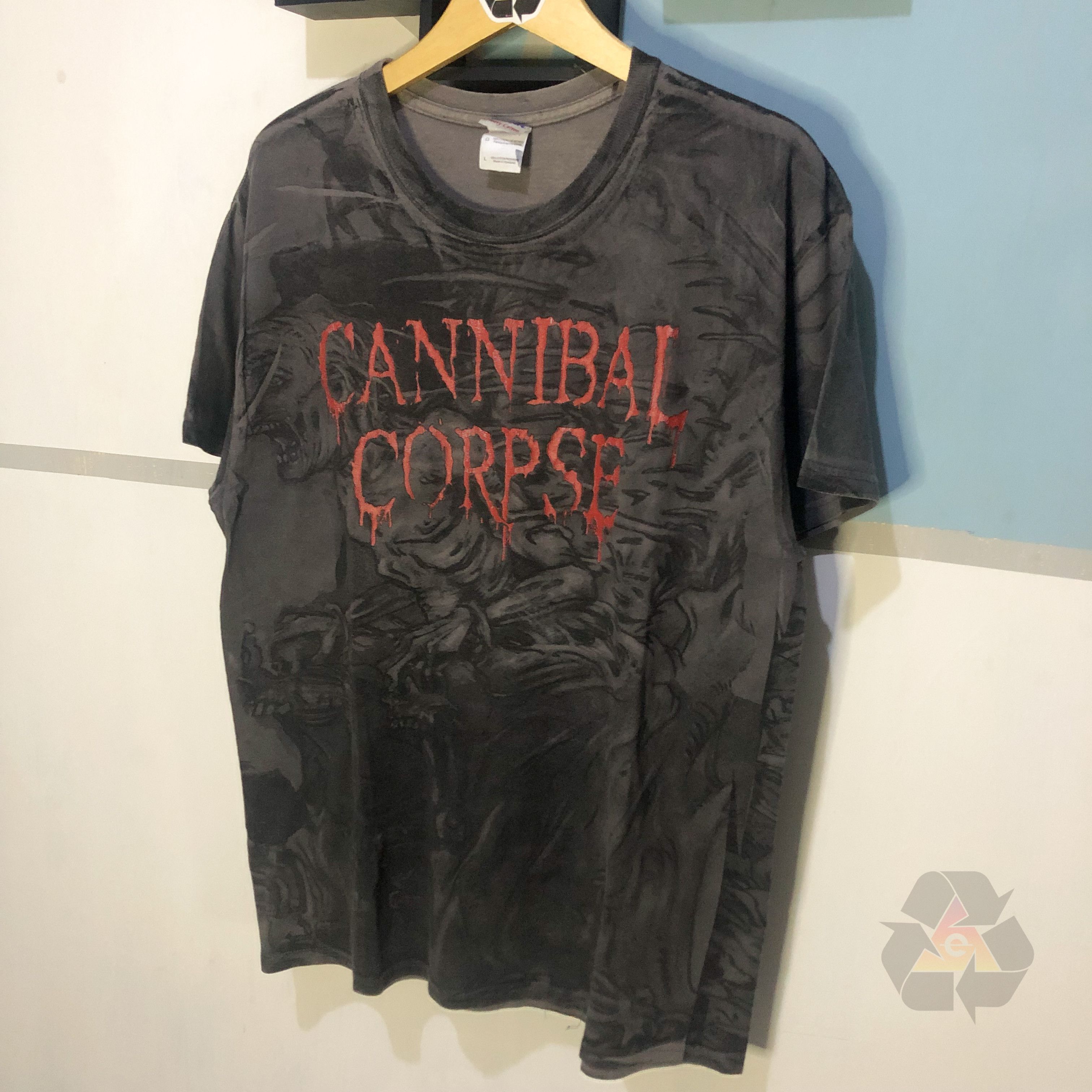 Band Tees RARE Vintage Cannibal Corpse Full Print Y2K Size US L / EU 52-54 / 3 - 3 Thumbnail