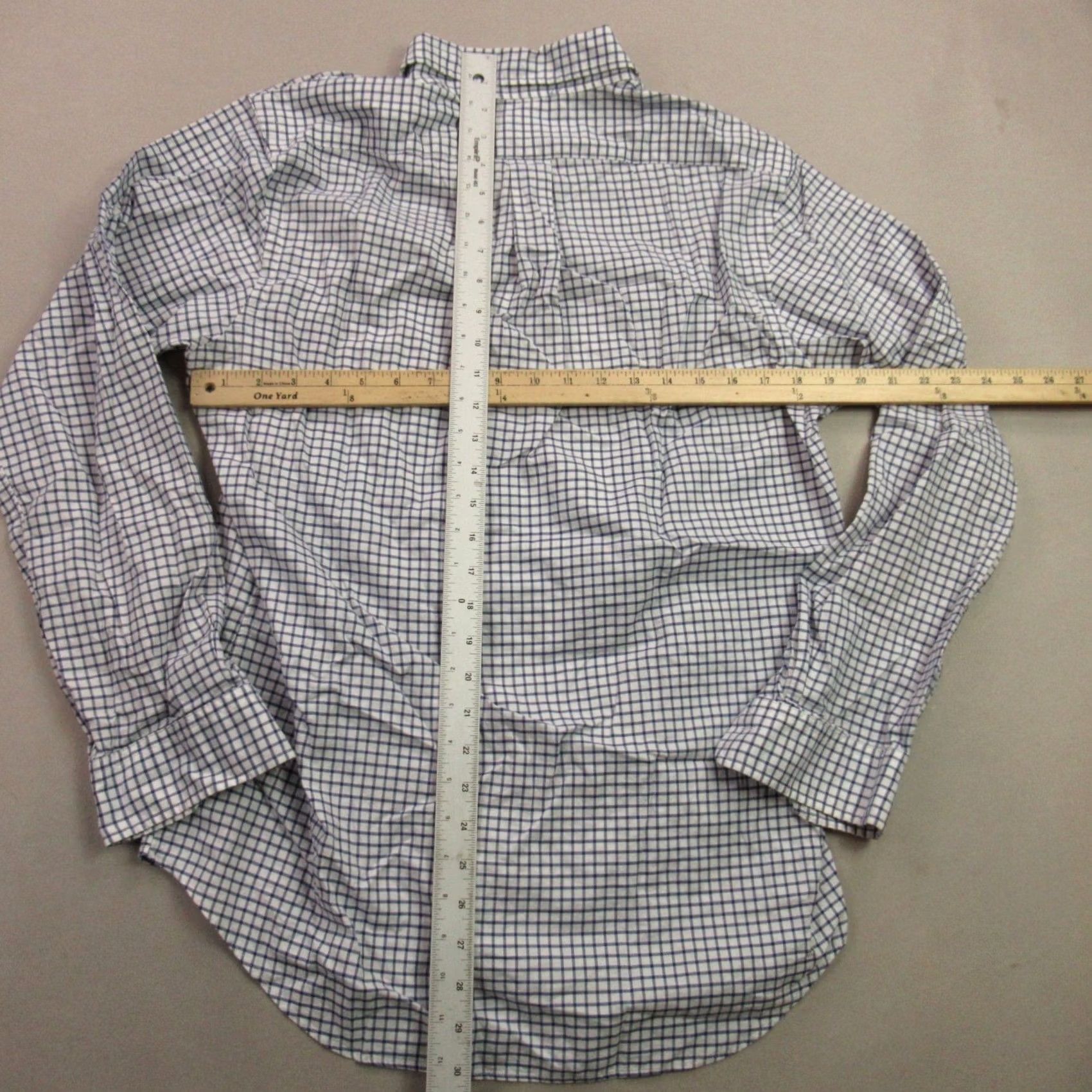 Ralph Lauren Ralph Lauren Shirt Mens Medium Blue Long Sleeve Lightweight Button Front Checks Size US M / EU 48-50 / 2 - 6 Thumbnail