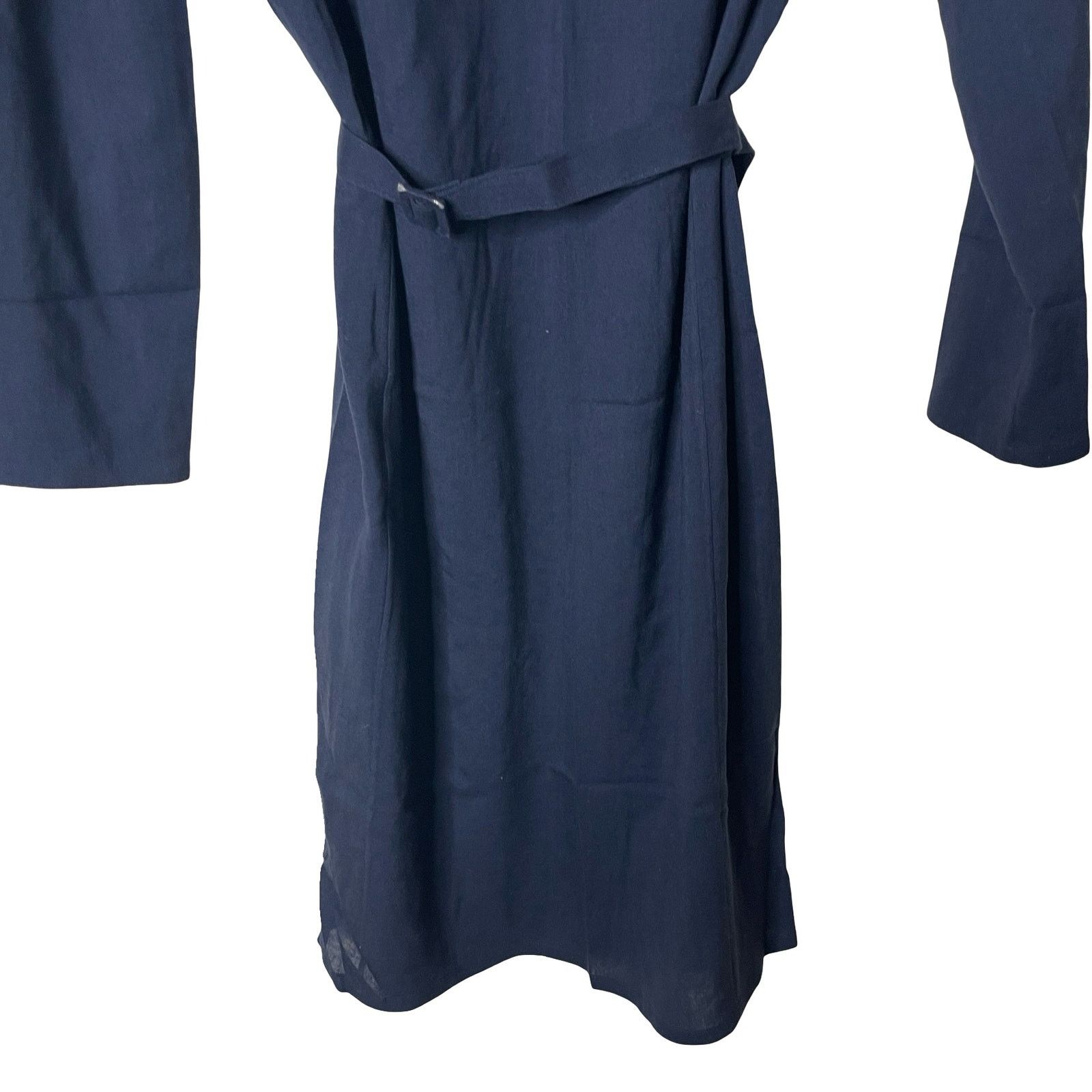 The Row The Row Navy Blue long sleeve cashmere belted dress 4 Size S / US 4 / IT 40 - 3 Thumbnail