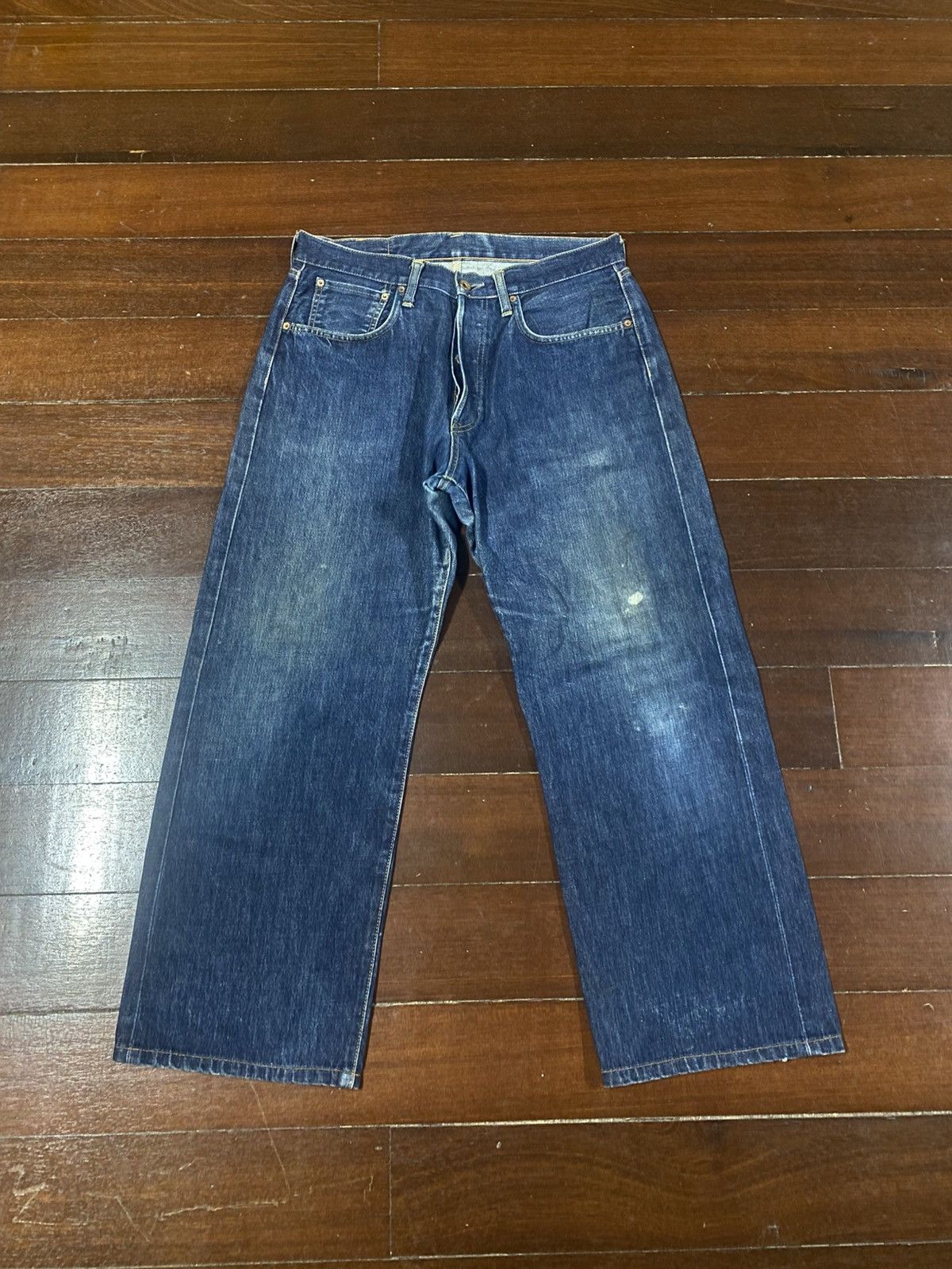 Edwin Vintage 90s Edwin 505 Selvedge Straight Jeans rusty mud wash Size US 35 - 1 Thumbnail
