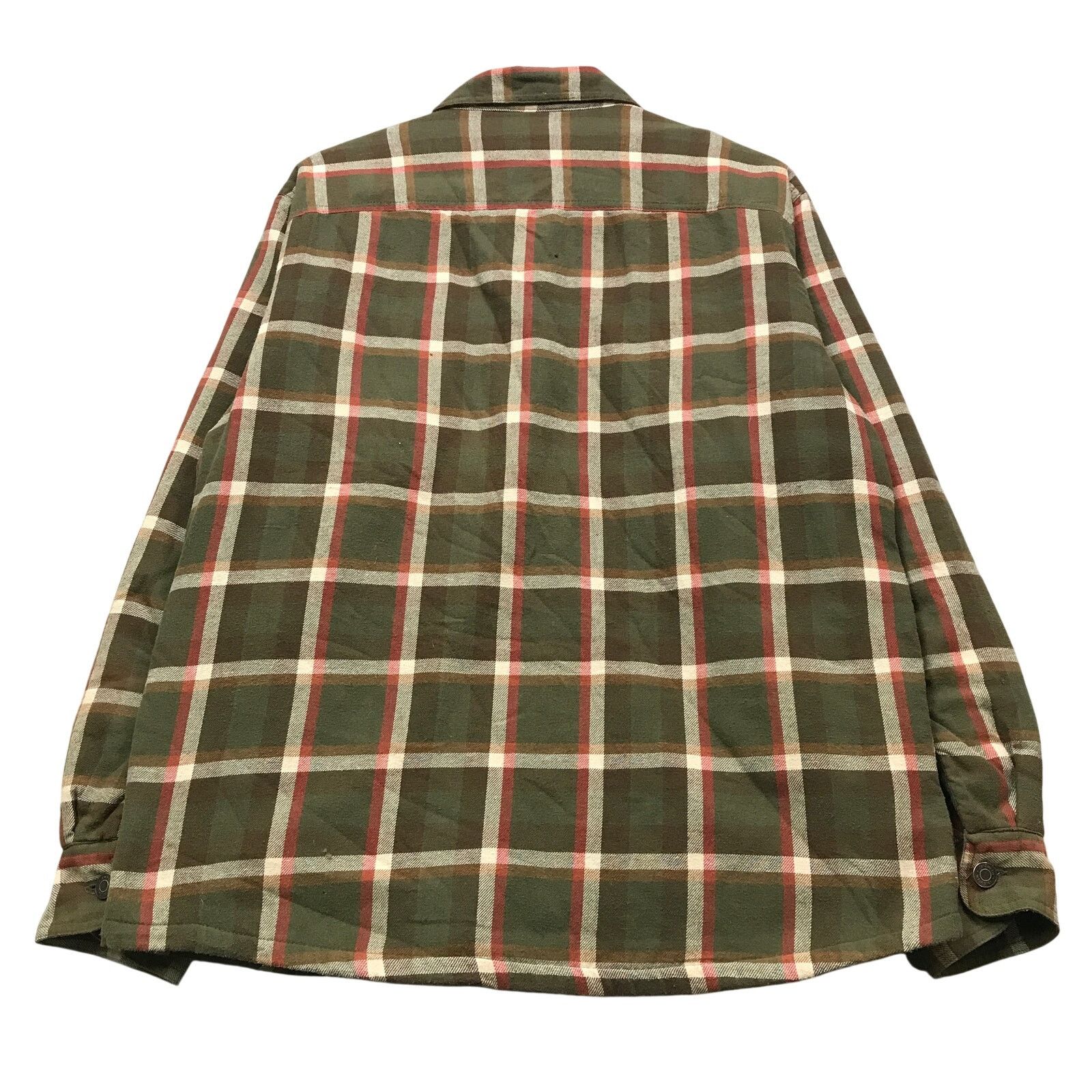 Wrangler Wrangler Flannel Plaid Button Shirt Mens Medium Green Red Size US M / EU 48-50 / 2 - 2 Thumbnail