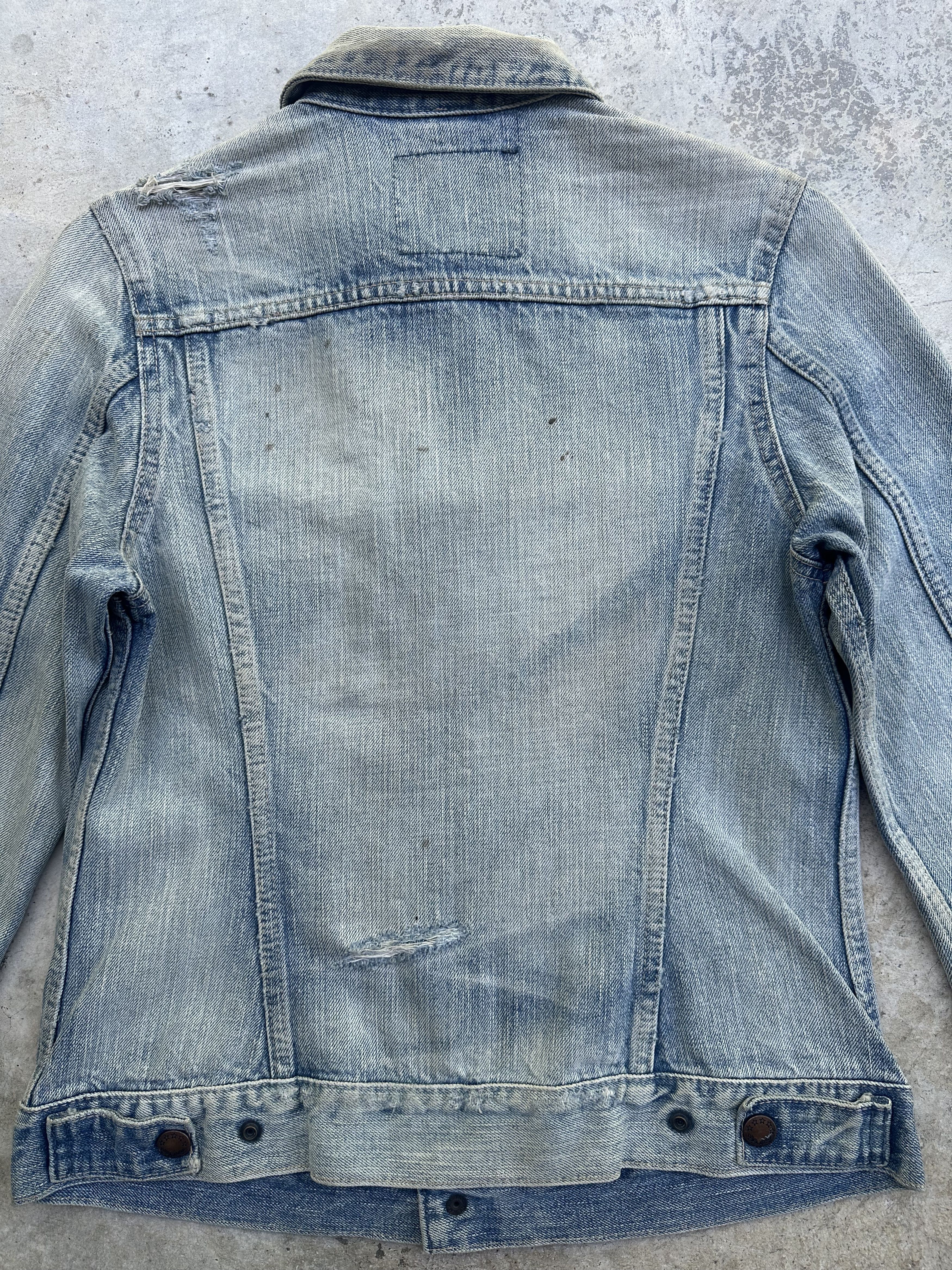 If Six Was Nine Vintage RNA Distressed Denim Snap Button Patina Jacket Jeans Size US M / EU 48-50 / 2 - 8 Thumbnail