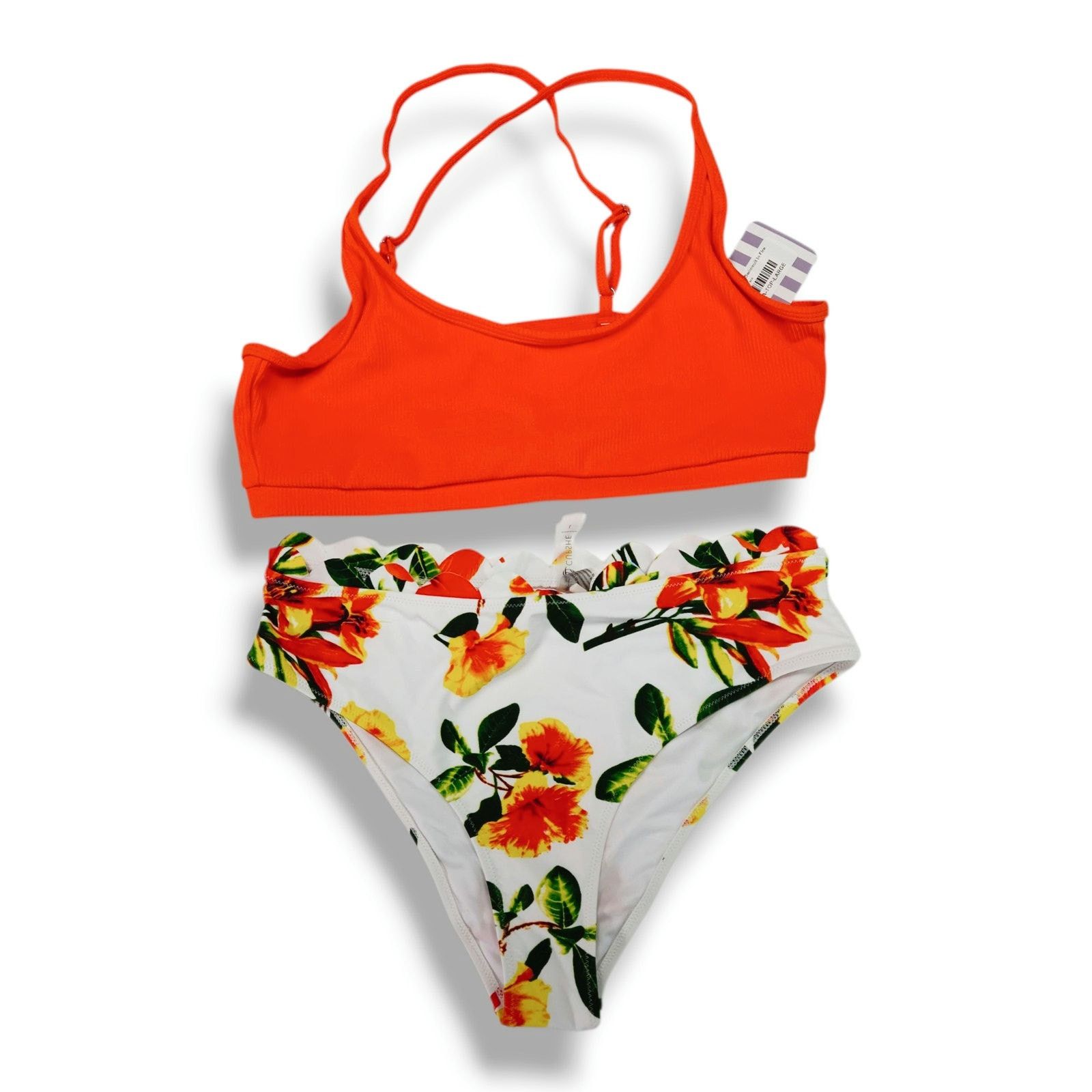 Other Double Zero Top L + Cupshe Bottoms L NWT Swim Set Two Piece Size ONE SIZE - 1 Thumbnail