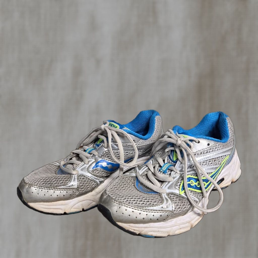 Saucony Saucony Cohesion 6 Running Shoes Women's US 8 White Steel Blue Lime Athletic Shoes Size US 8 / IT 38 - 1 Thumbnail
