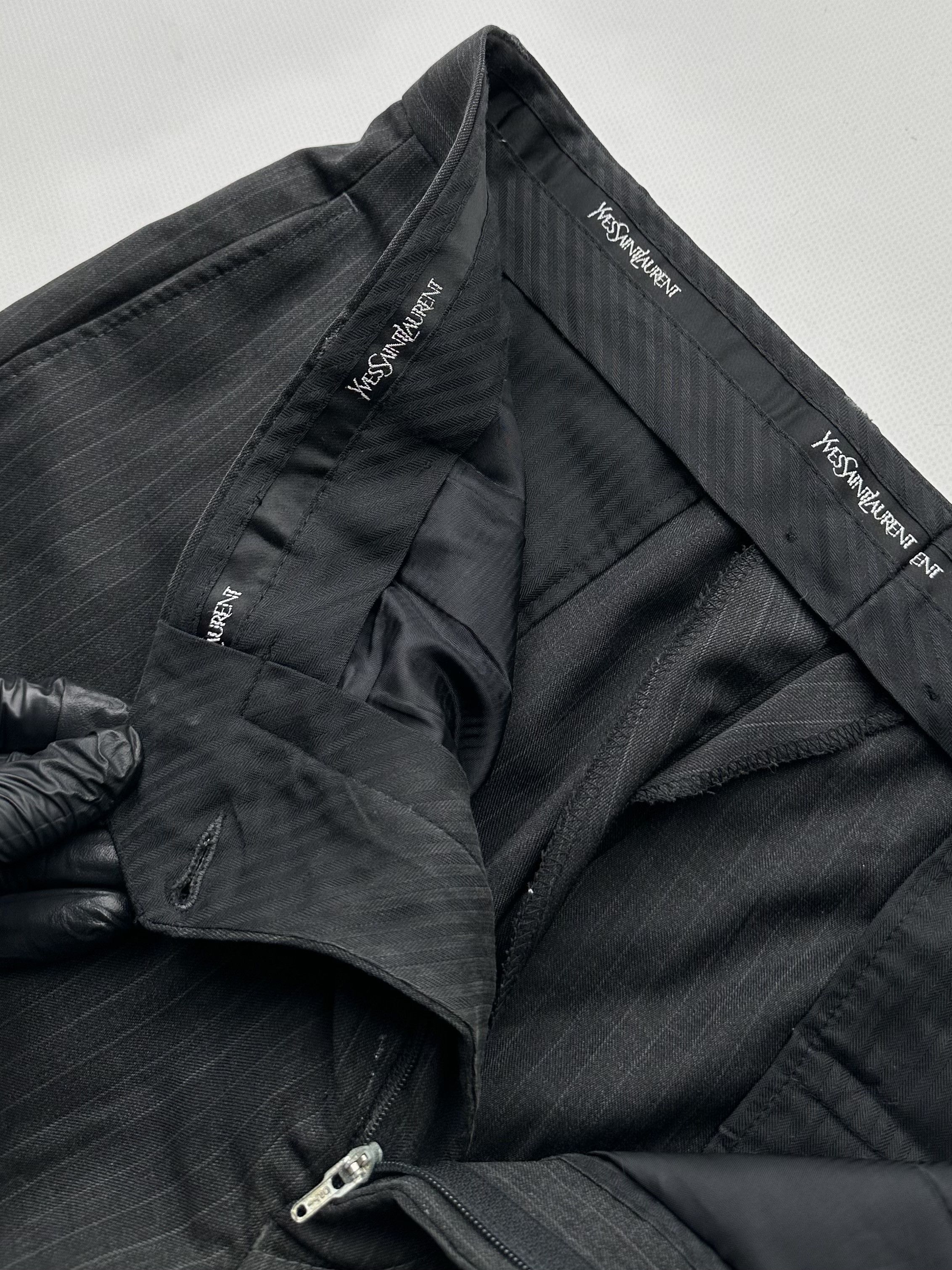 Vintage Yves Saint Laurent Vintage Wool Striped Pants Size US 34 / EU 50 - 8 Thumbnail