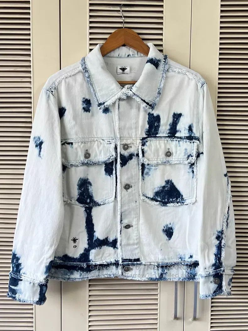 Dior Dior Little bee embroidery logo denim jacket Size XXS / US 00 / IT 34 - 1 Thumbnail