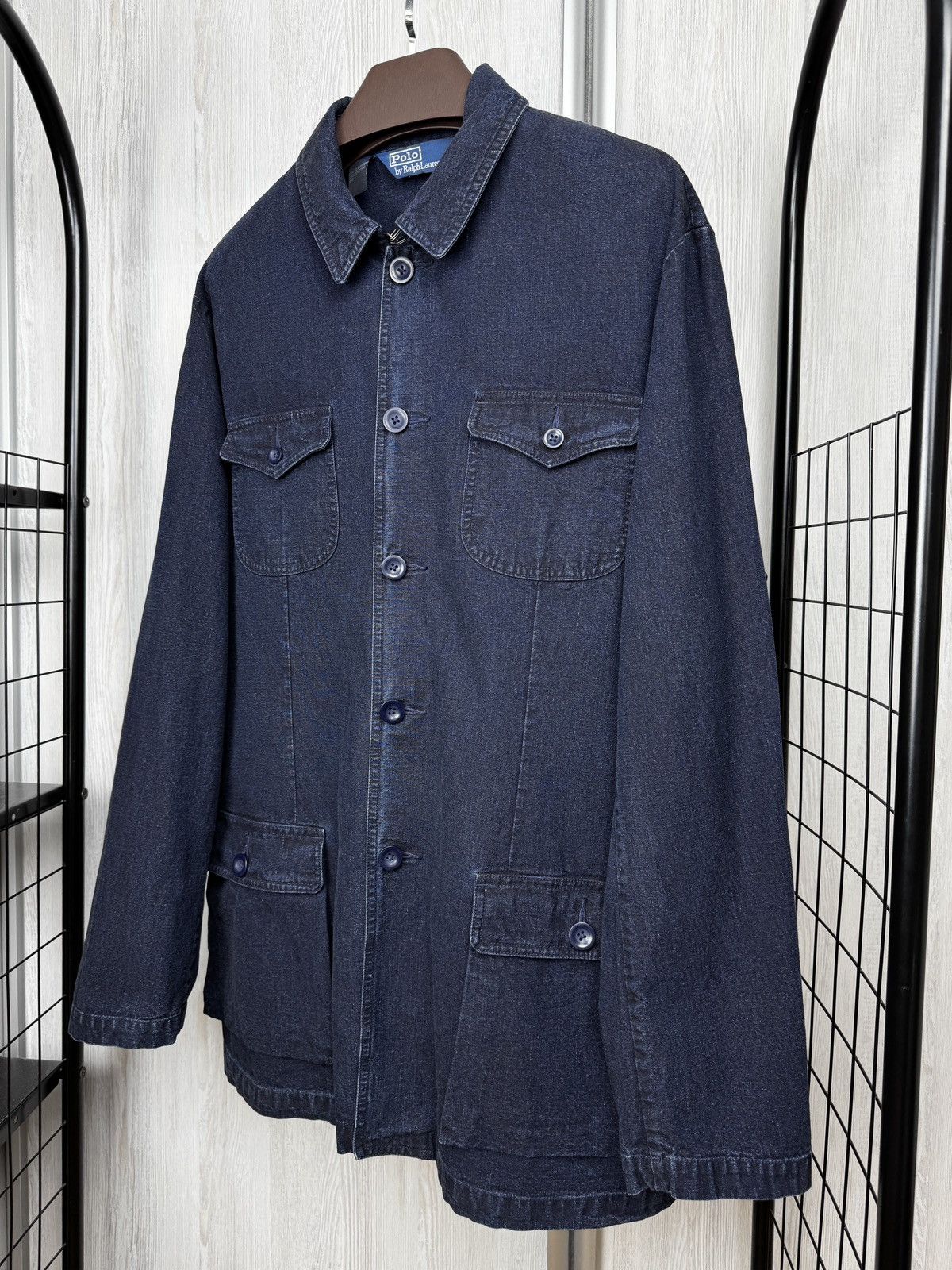 Polo Ralph Lauren Polo Ralph Lauren Dark Indigo Blue vintage blazer Jacket Size US L / EU 52-54 / 3 - 6 Thumbnail