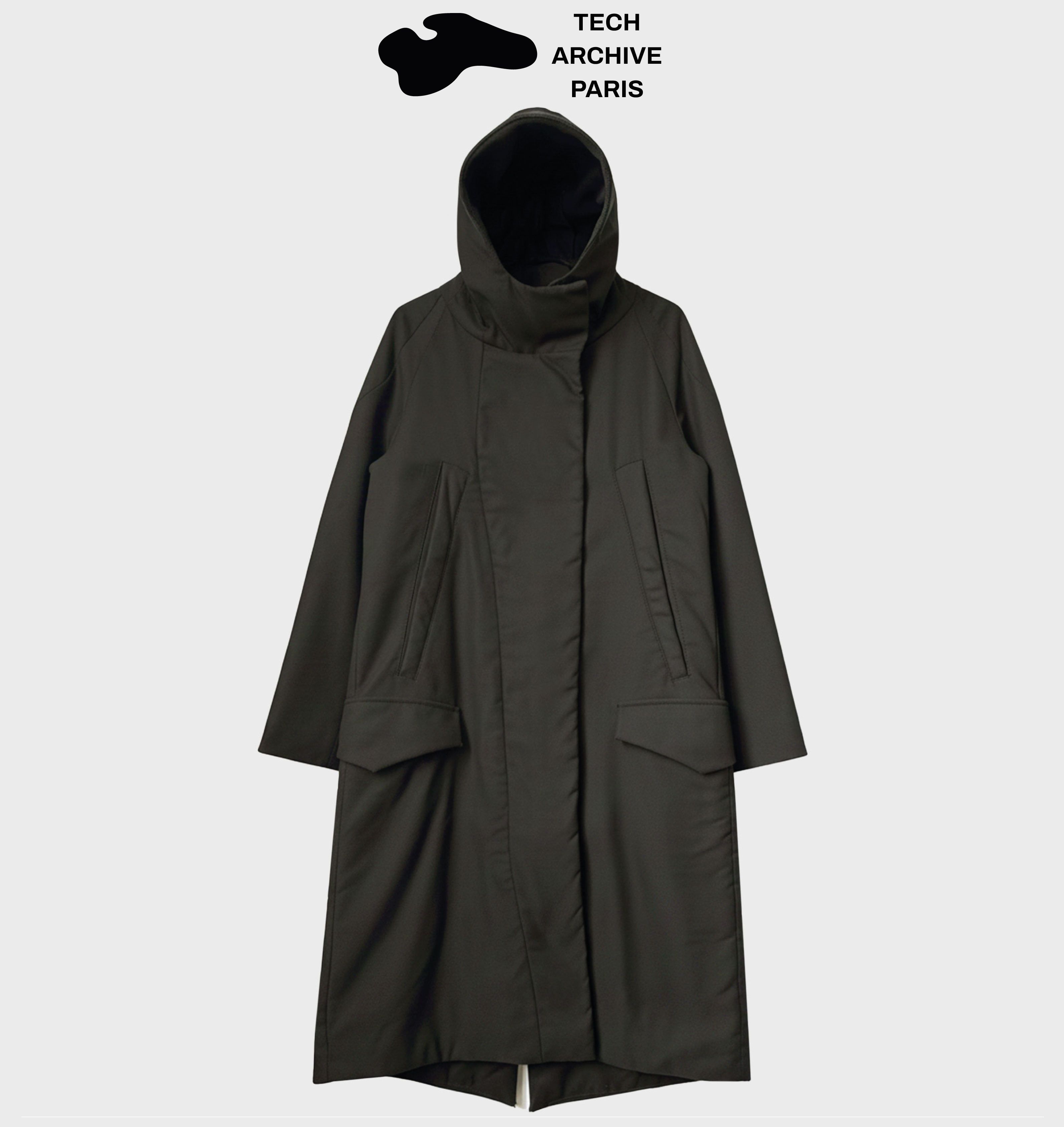 Mandarina Duck Vintage Asymmetrical Cutout Technical Parka