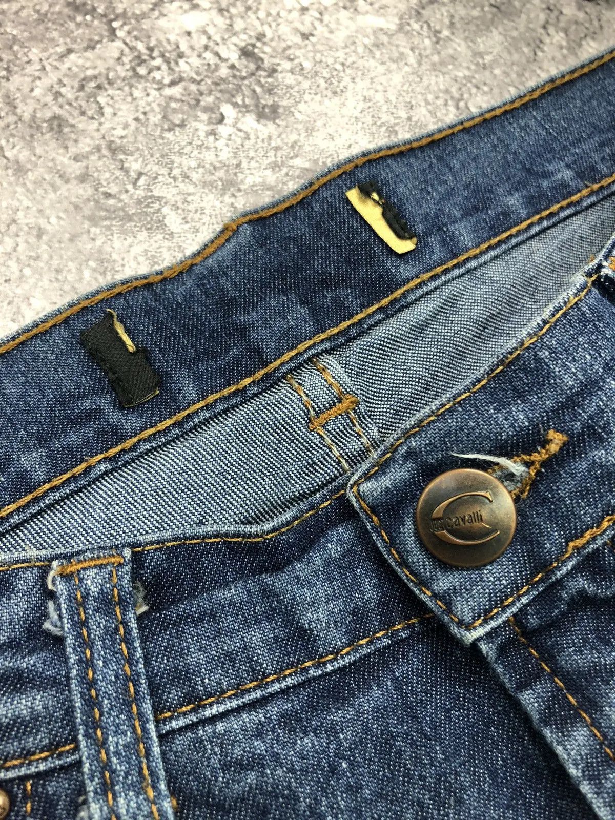 Just Cavalli JUST CAVALLI Vintage 90s Jeans Blue Lizard Snakeskin 38 Size 29" - 4 Thumbnail