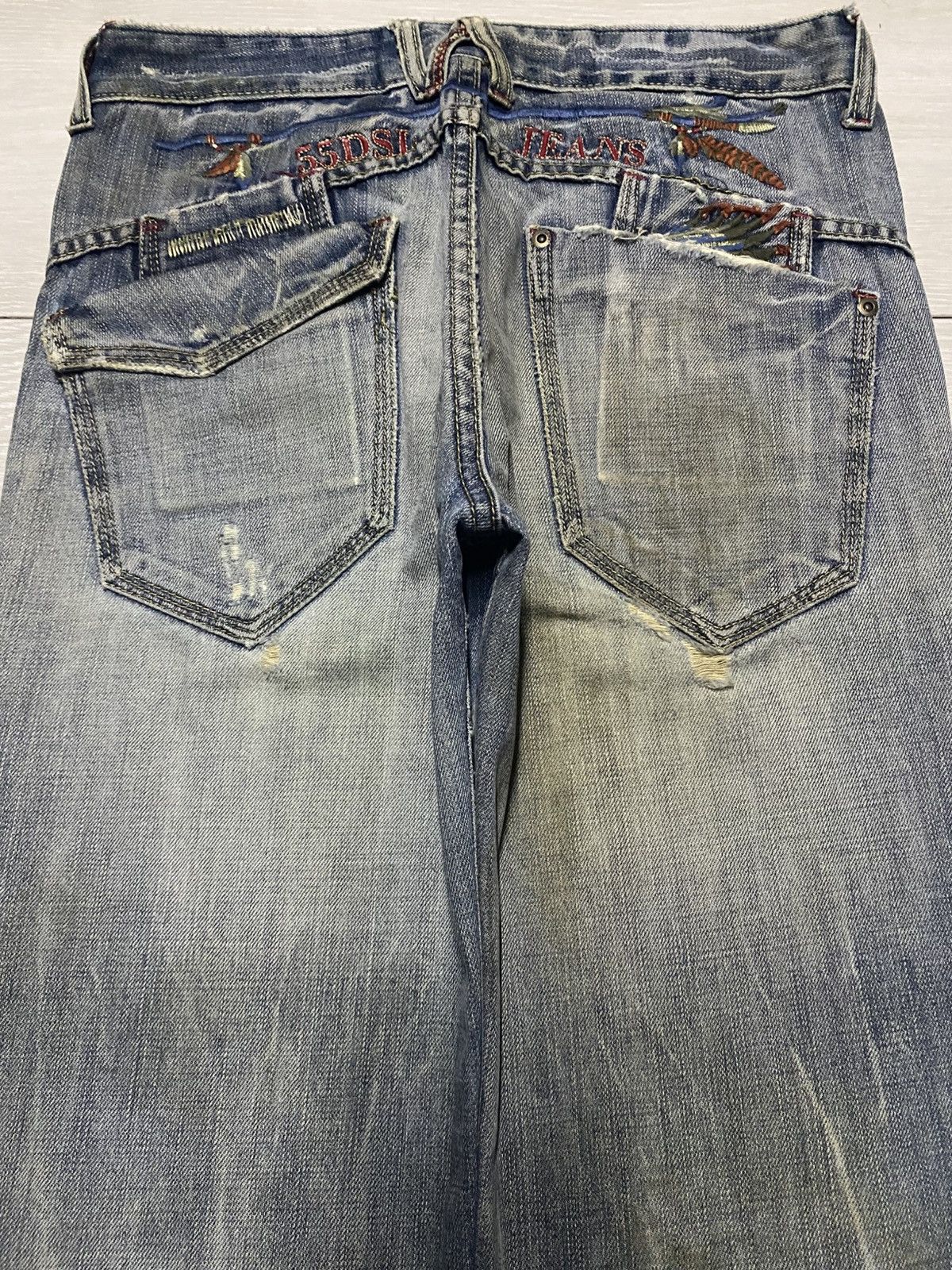 If Six Was Nine 55DSL Grunge Embroidered Logo If Six Was Nine Style Jeans Size US 30 / EU 46 - 4 Thumbnail