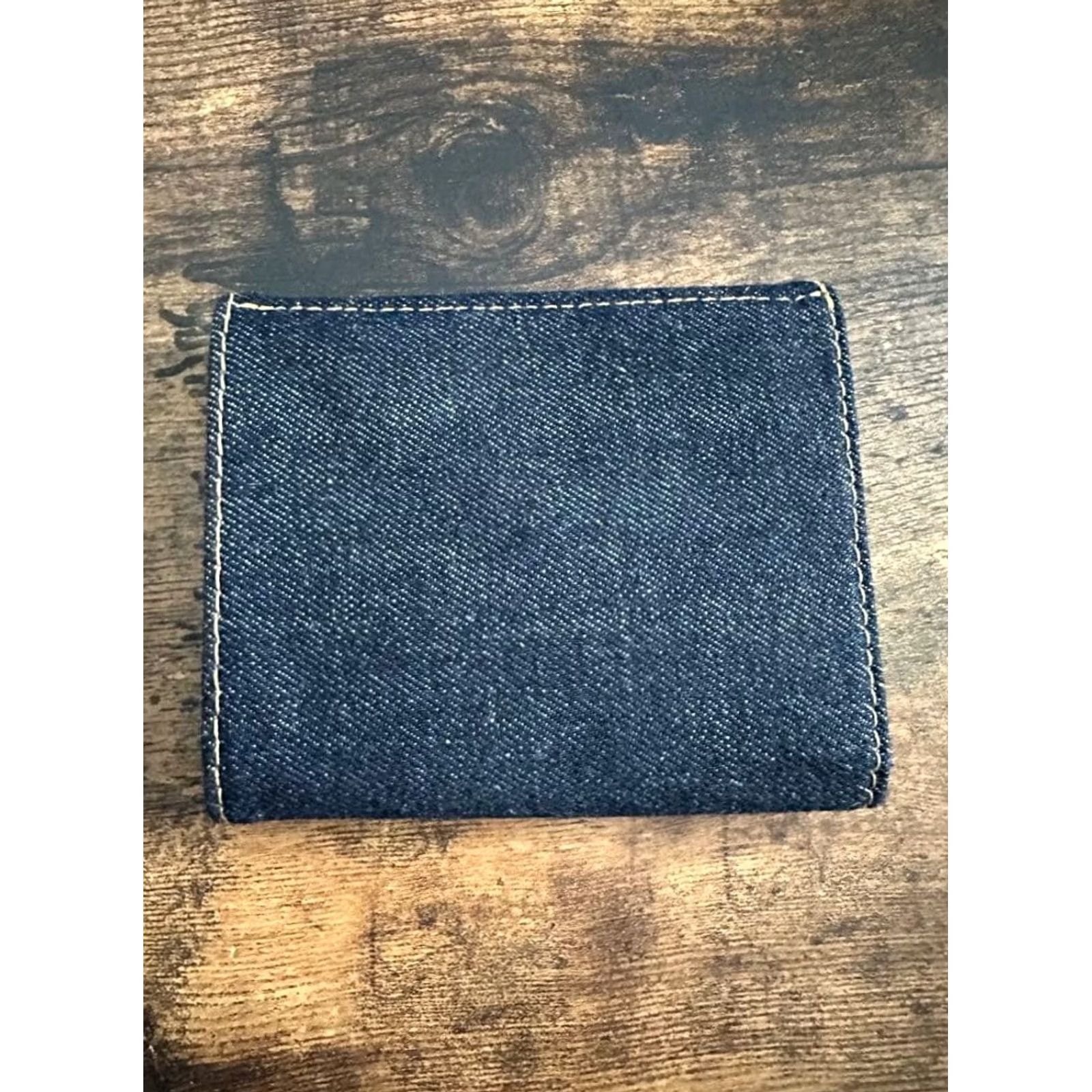 Ralph Lauren RRL RALPH LAUREN INDIGO DENIM SNAP BIFOLD WALLET MEN USED ORIGINAL BOX Size ONE SIZE - 8 Thumbnail