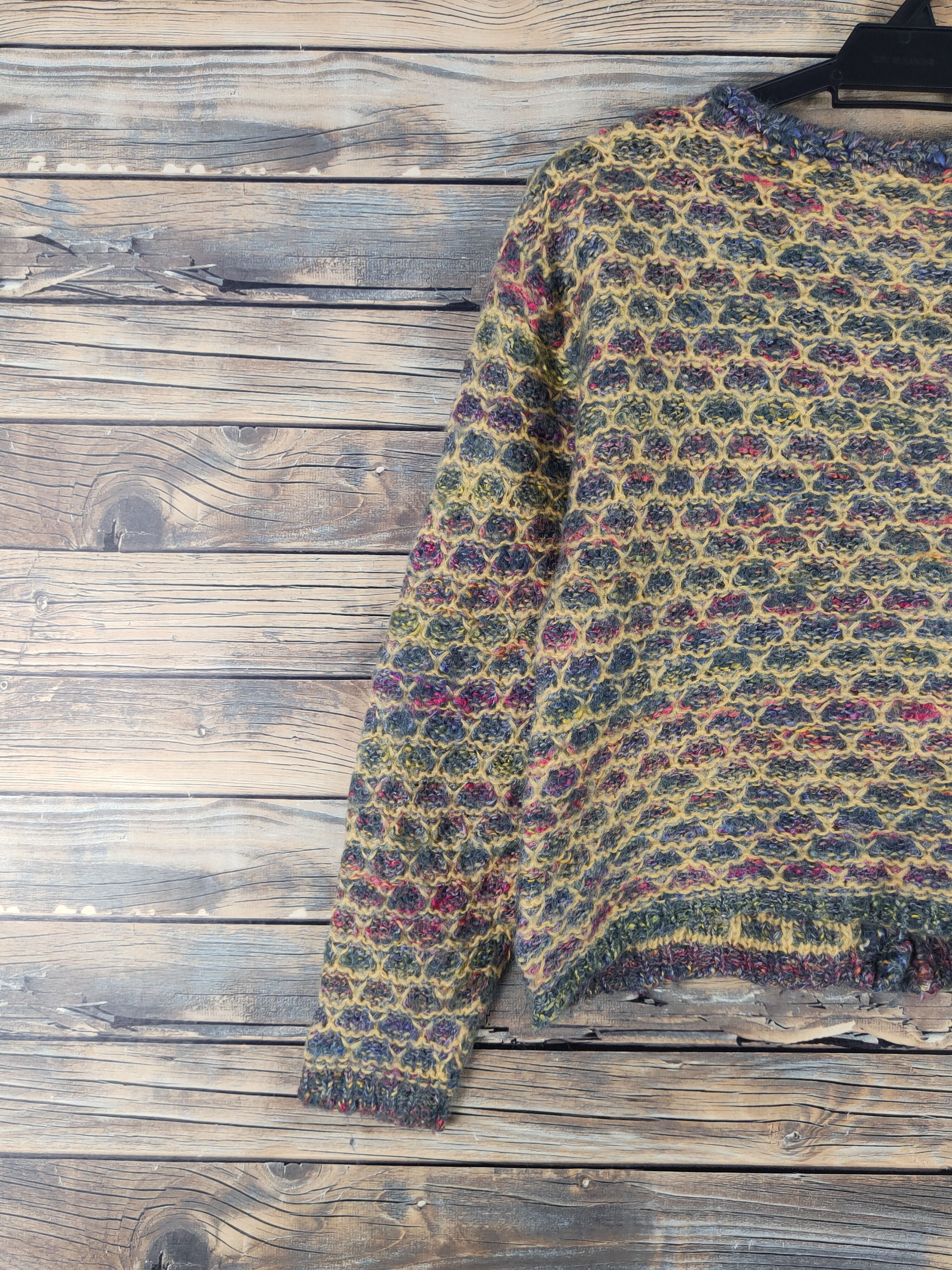 Japanese Brand On Reeza Yellow Knitwear Cardigan Crop Tops #W2167 Size M / US 6-8 / IT 42-44 - 8 Thumbnail